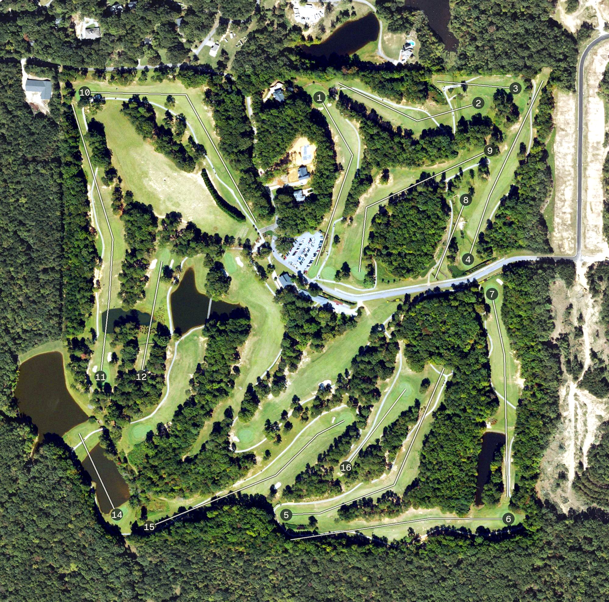 Aerial view of Woodland Hills Golf Club, GA