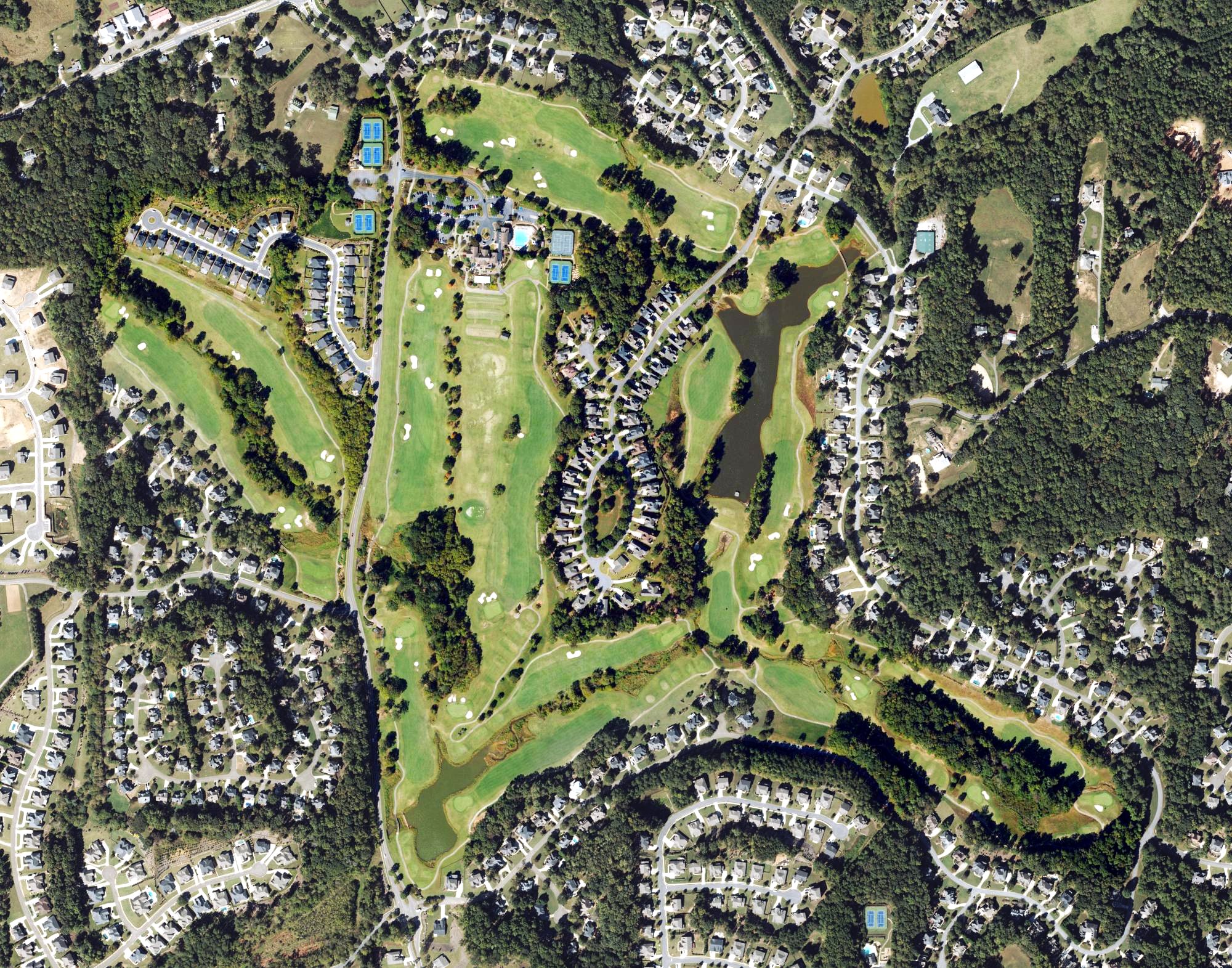 Aerial view of Woodmont Golf and Country Club, GA
