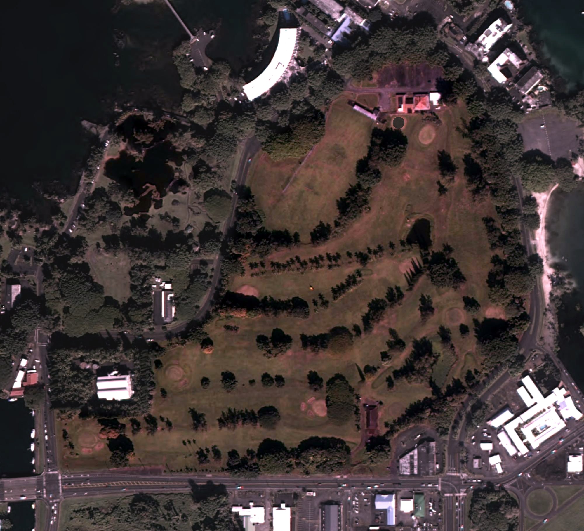 Aerial view of Banyan Golf Course, HI