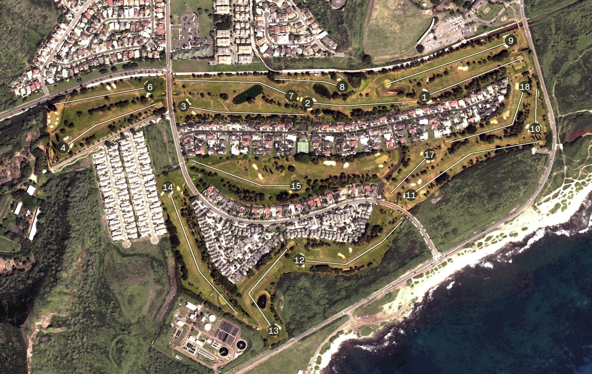 Aerial view of Championship Course, HI