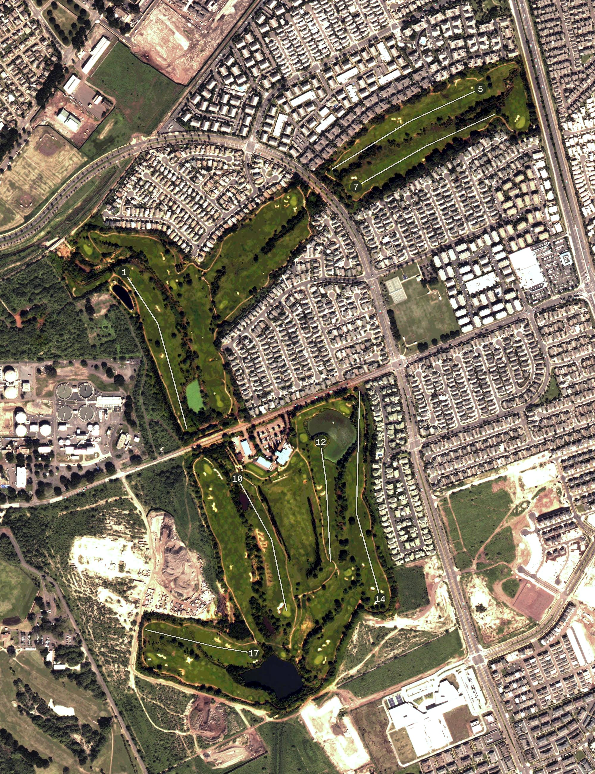 Aerial view of Coral Creek Golf Course, HI