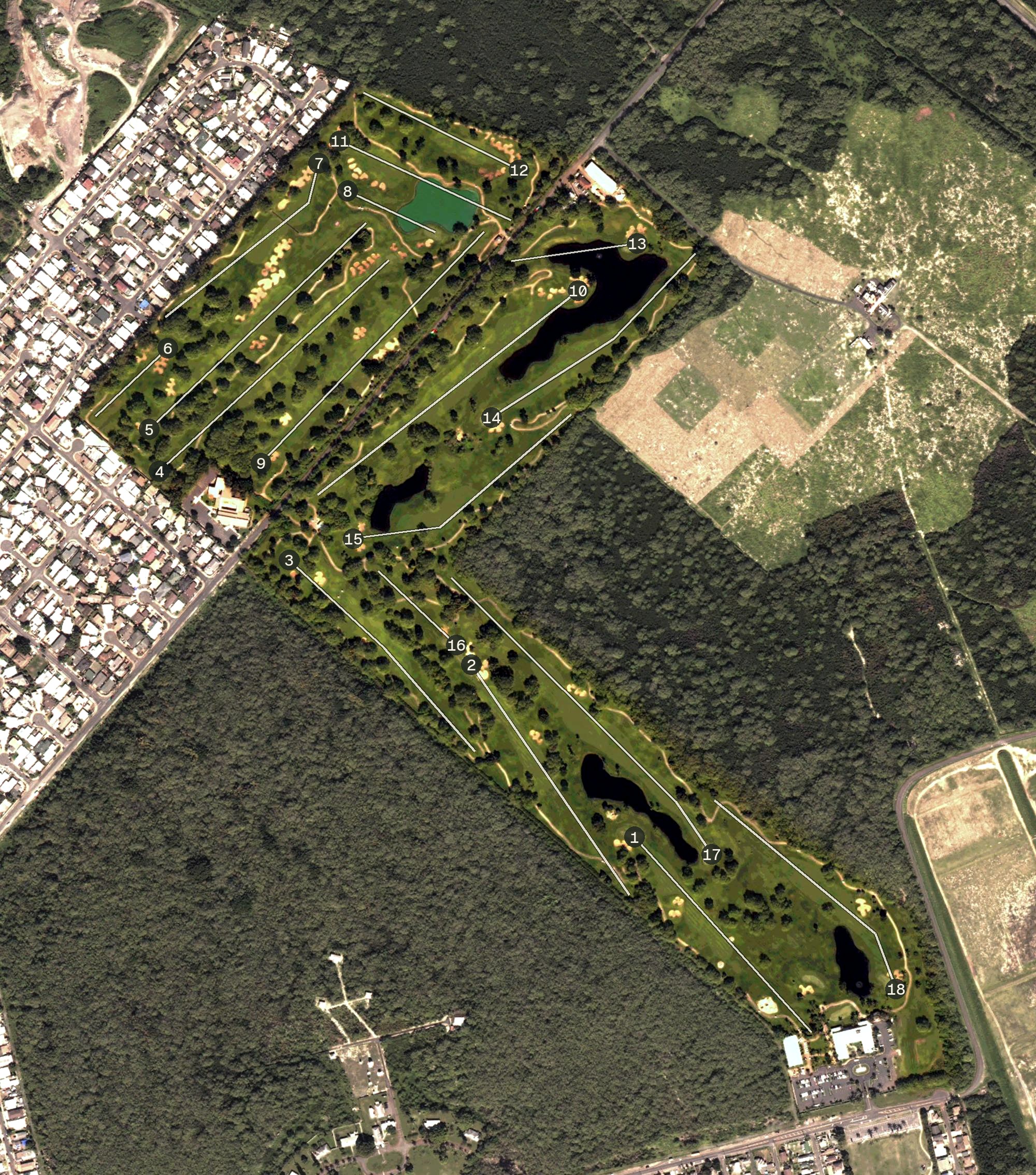 Aerial view of Ewa Beach Golf Club, HI