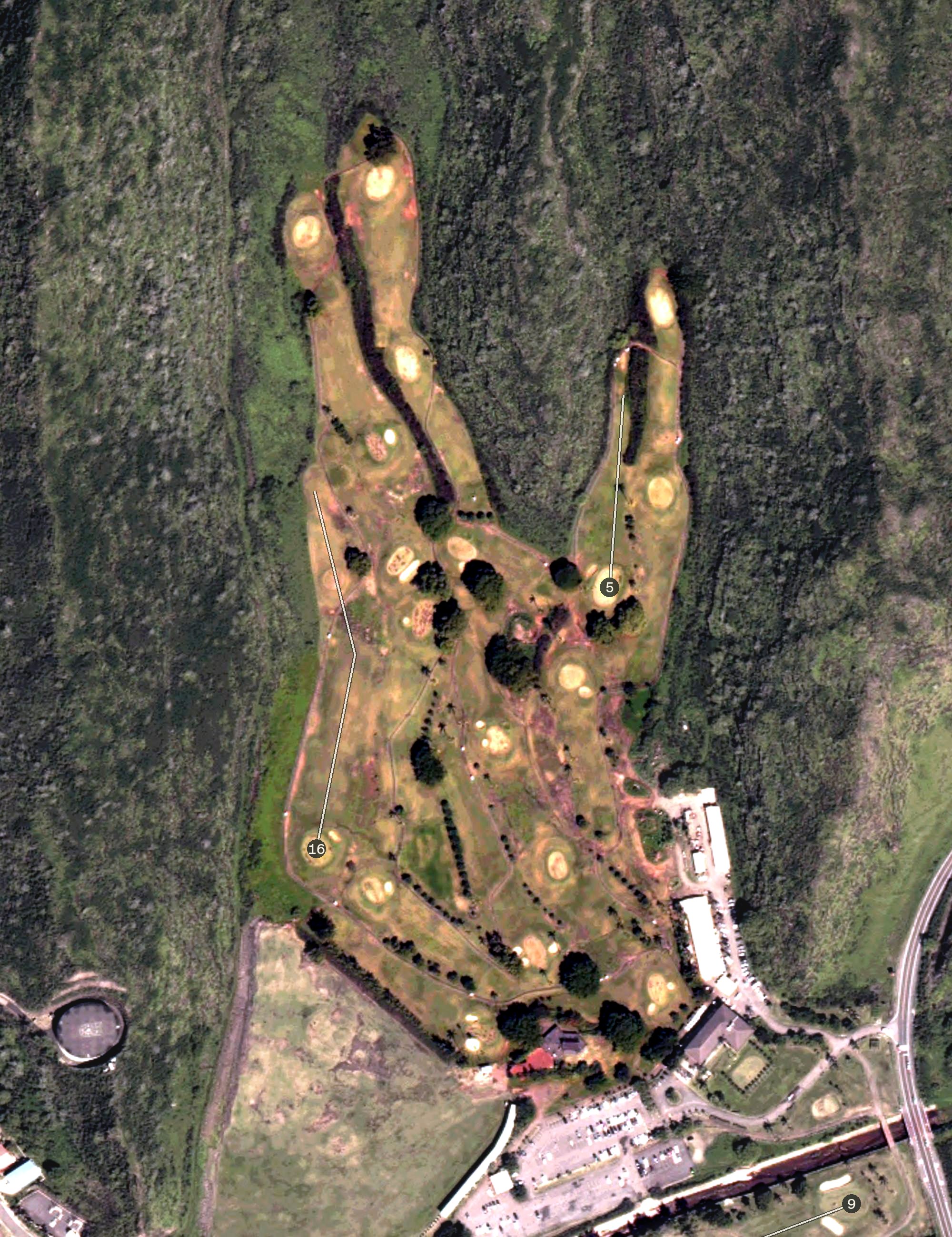Aerial view of Executive Course, HI