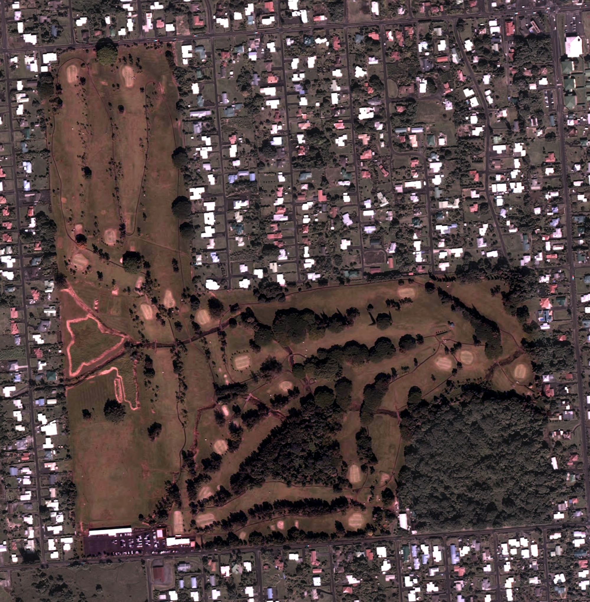 Aerial view of Hilo Municipal Golf Course, HI
