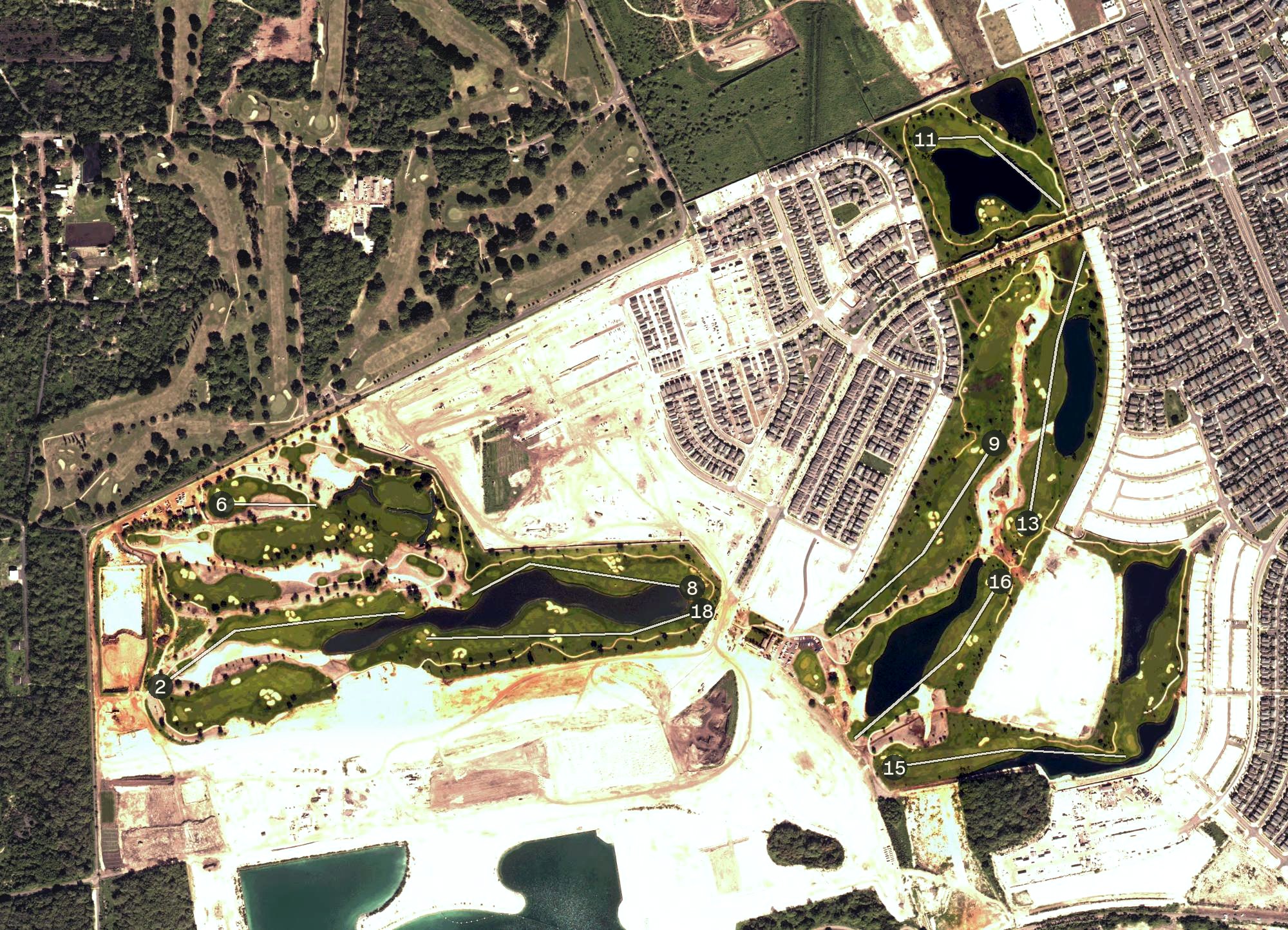 Aerial view of Hoakalei Country Club, HI