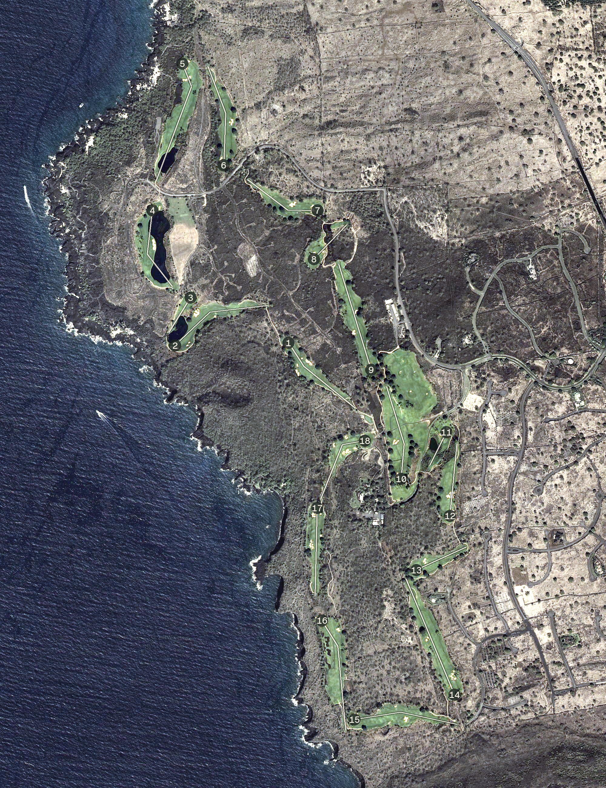 Aerial view of Jack Nicklaus Signature Golf Course, HI