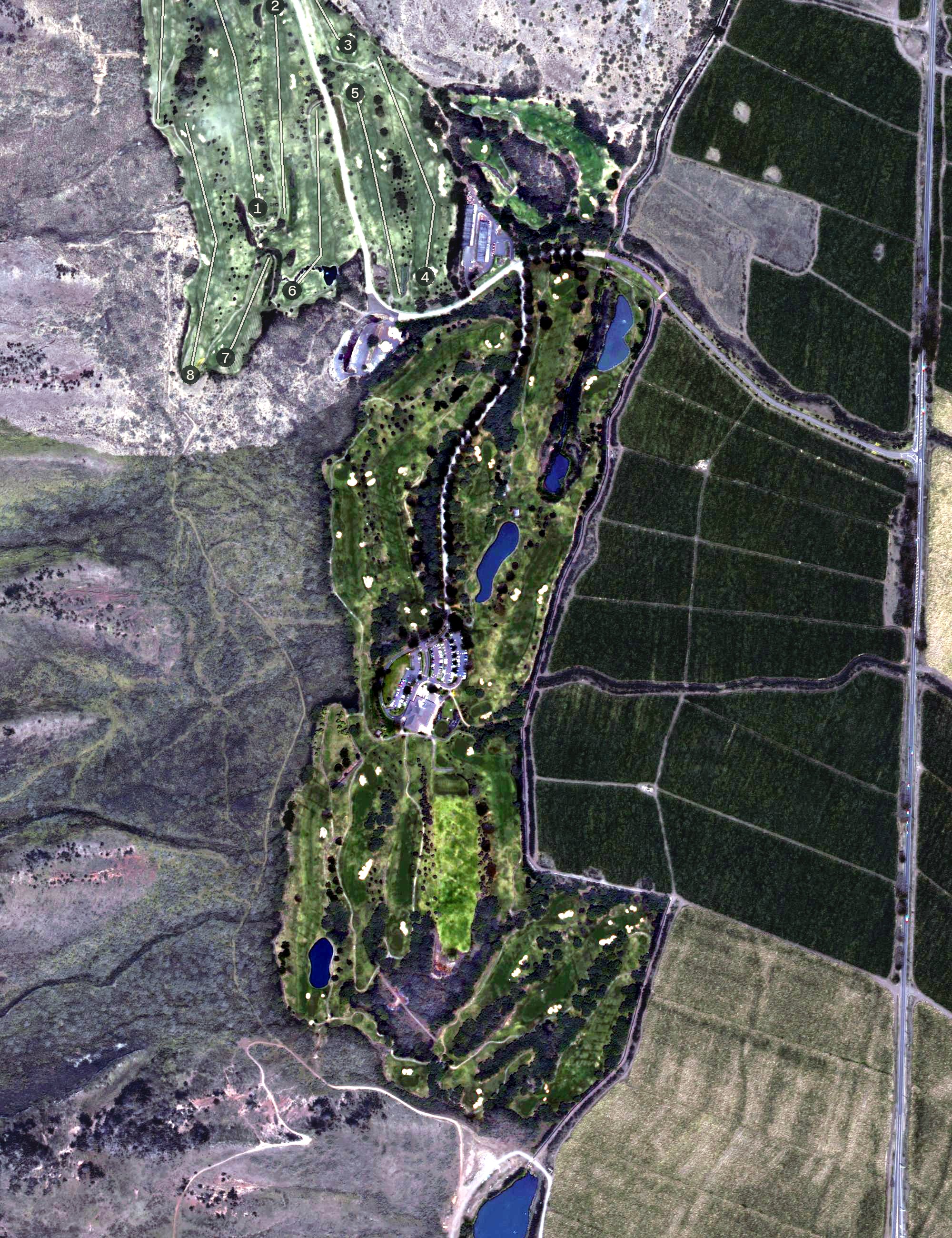 Aerial view of Kahili Golf Course, HI