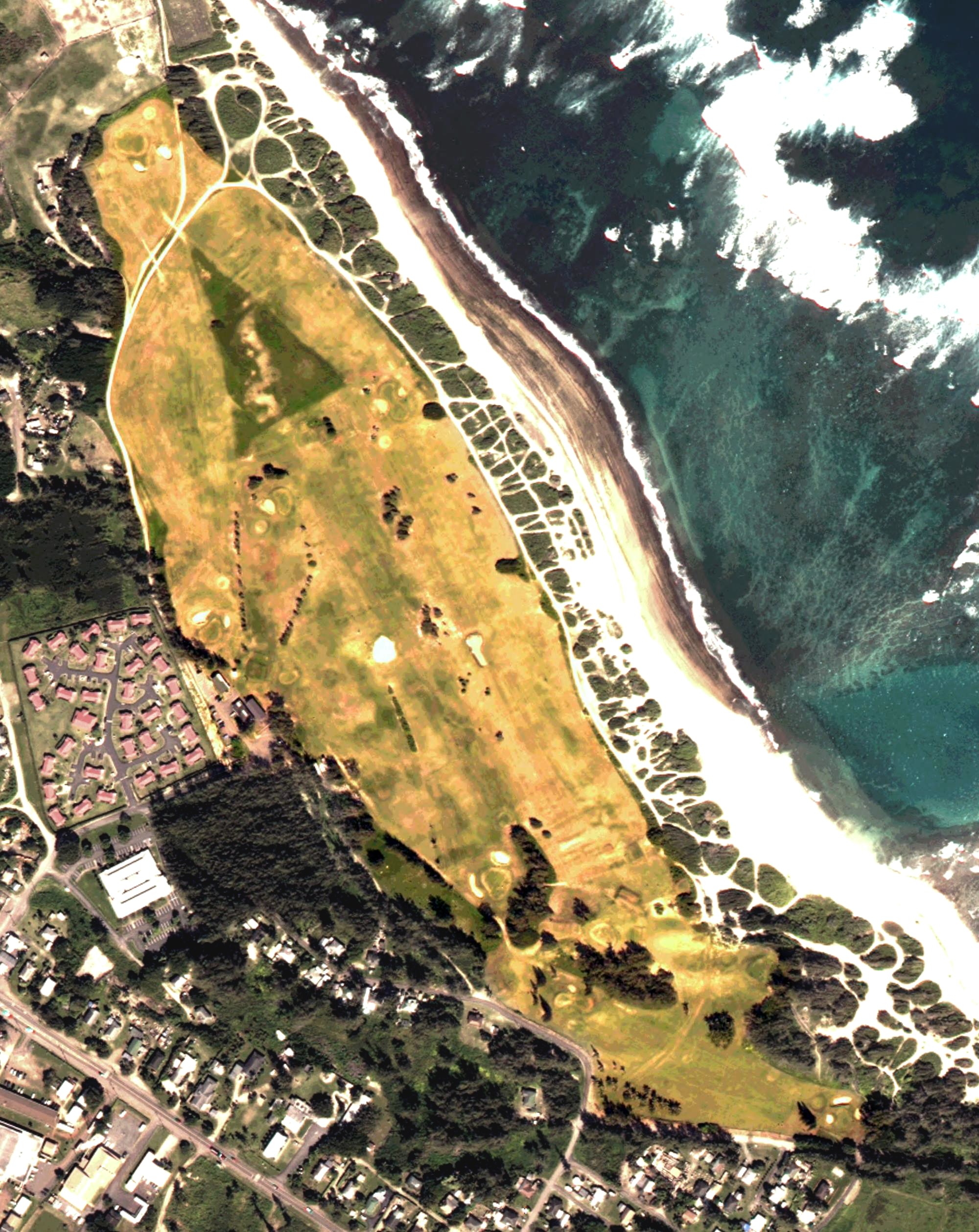 Aerial view of Kahuku Golf Course, HI