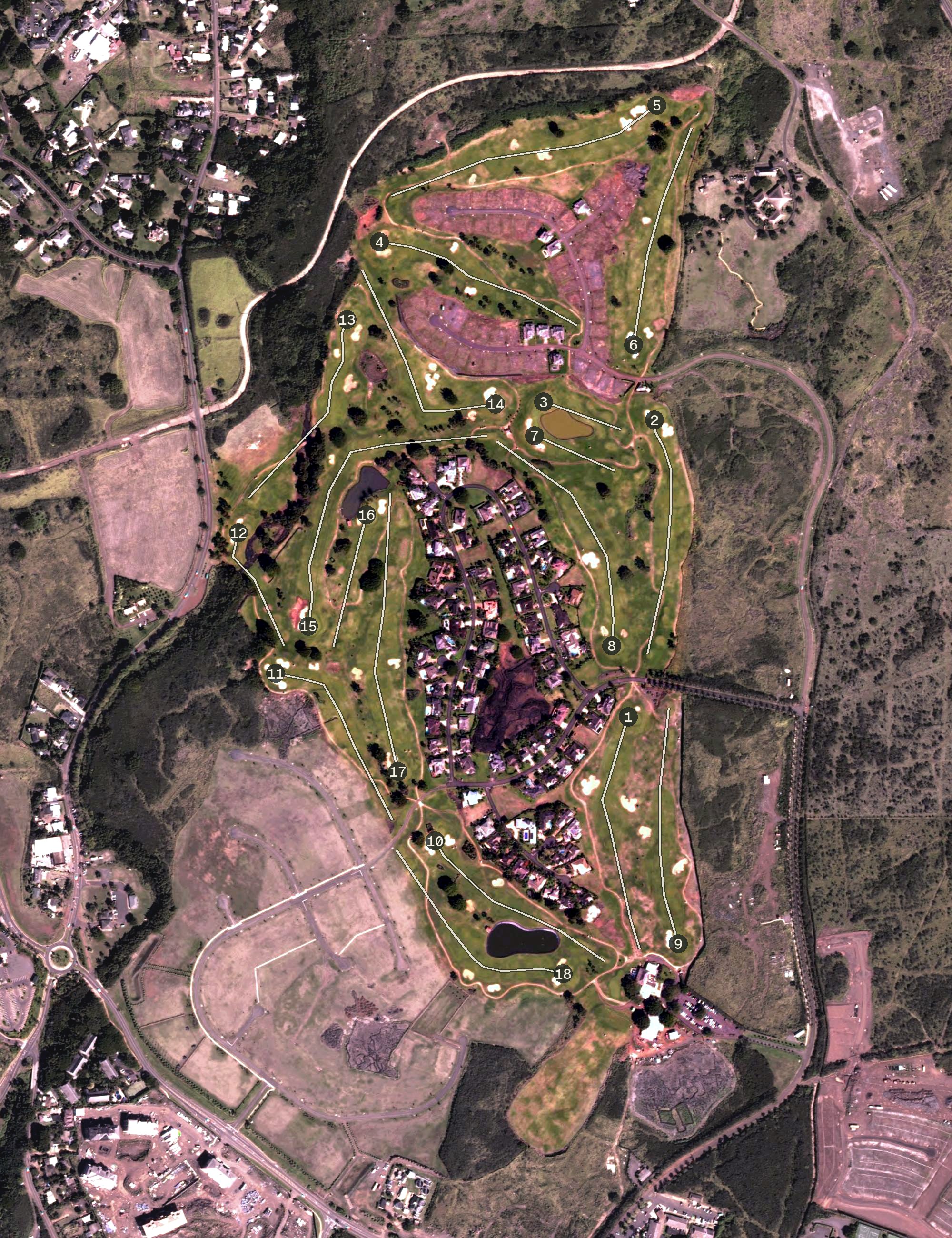 Aerial view of Kiahuna Golf Club, HI