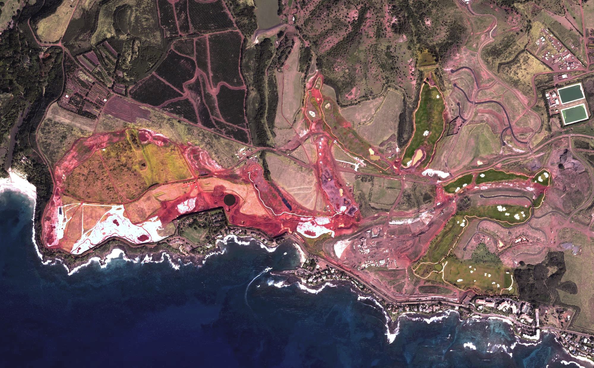 Aerial view of Kukuiʻula Golf Course, HI