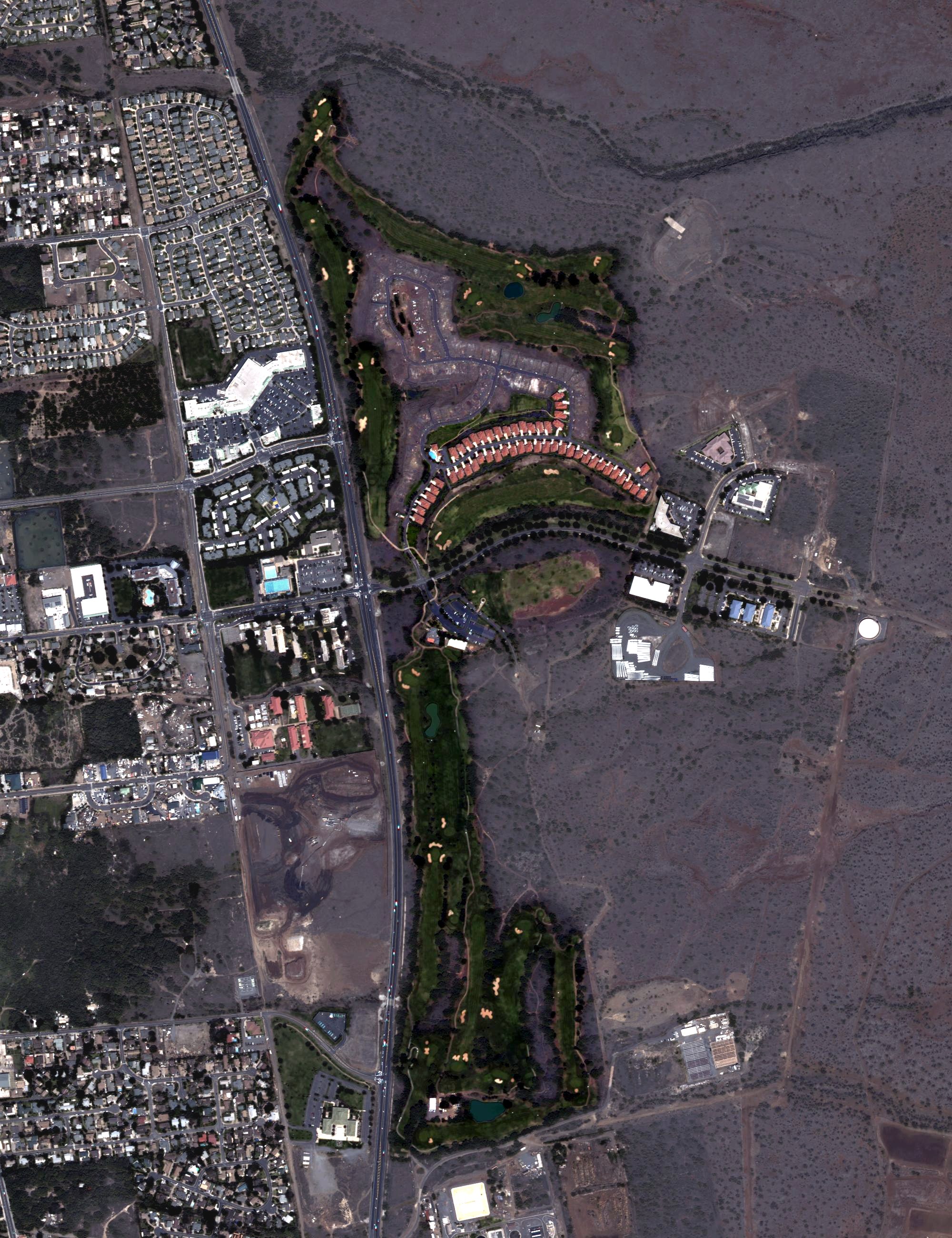 Aerial view of Maui Nui Golf Club, HI
