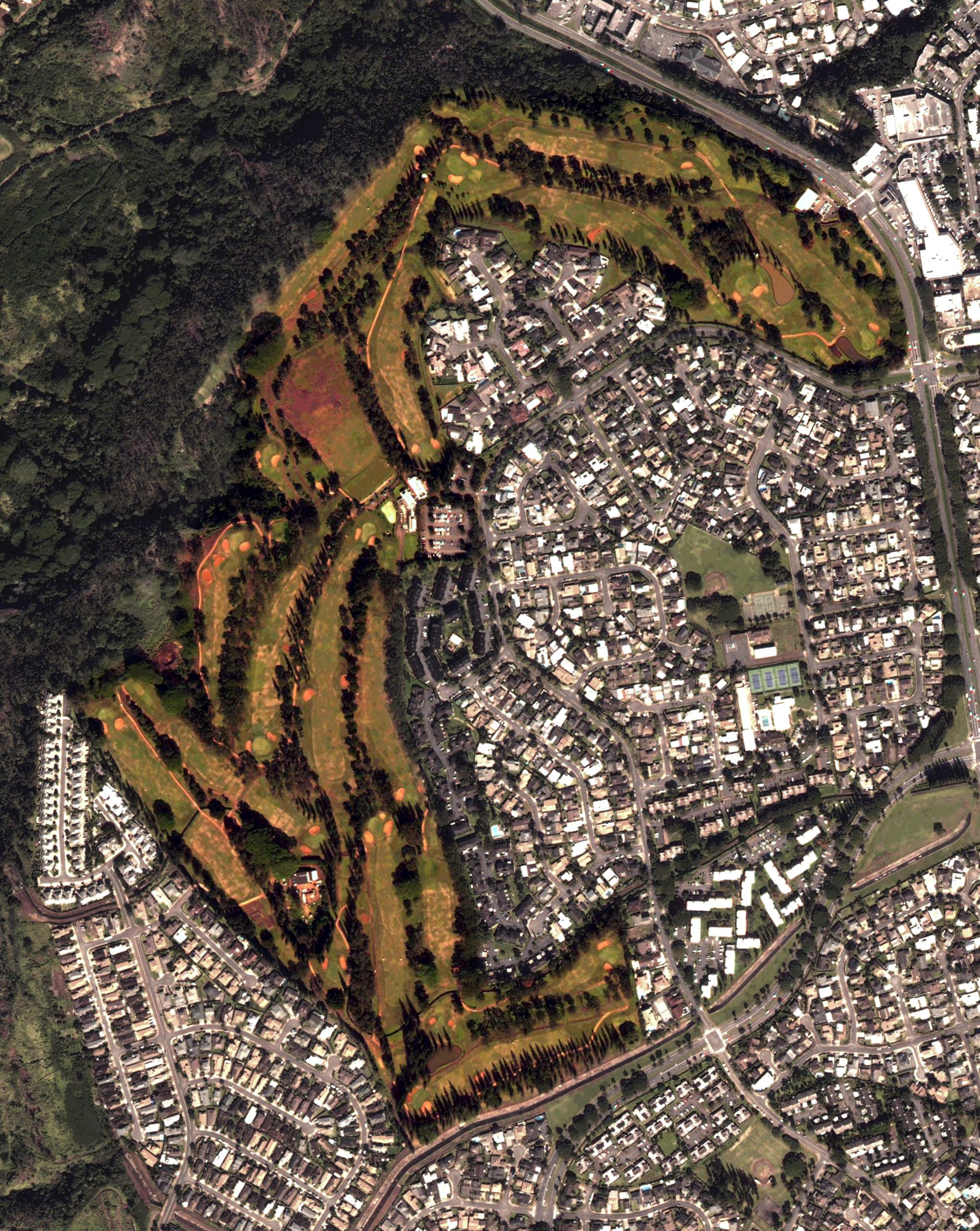 Aerial view of Mililani Golf Course, HI