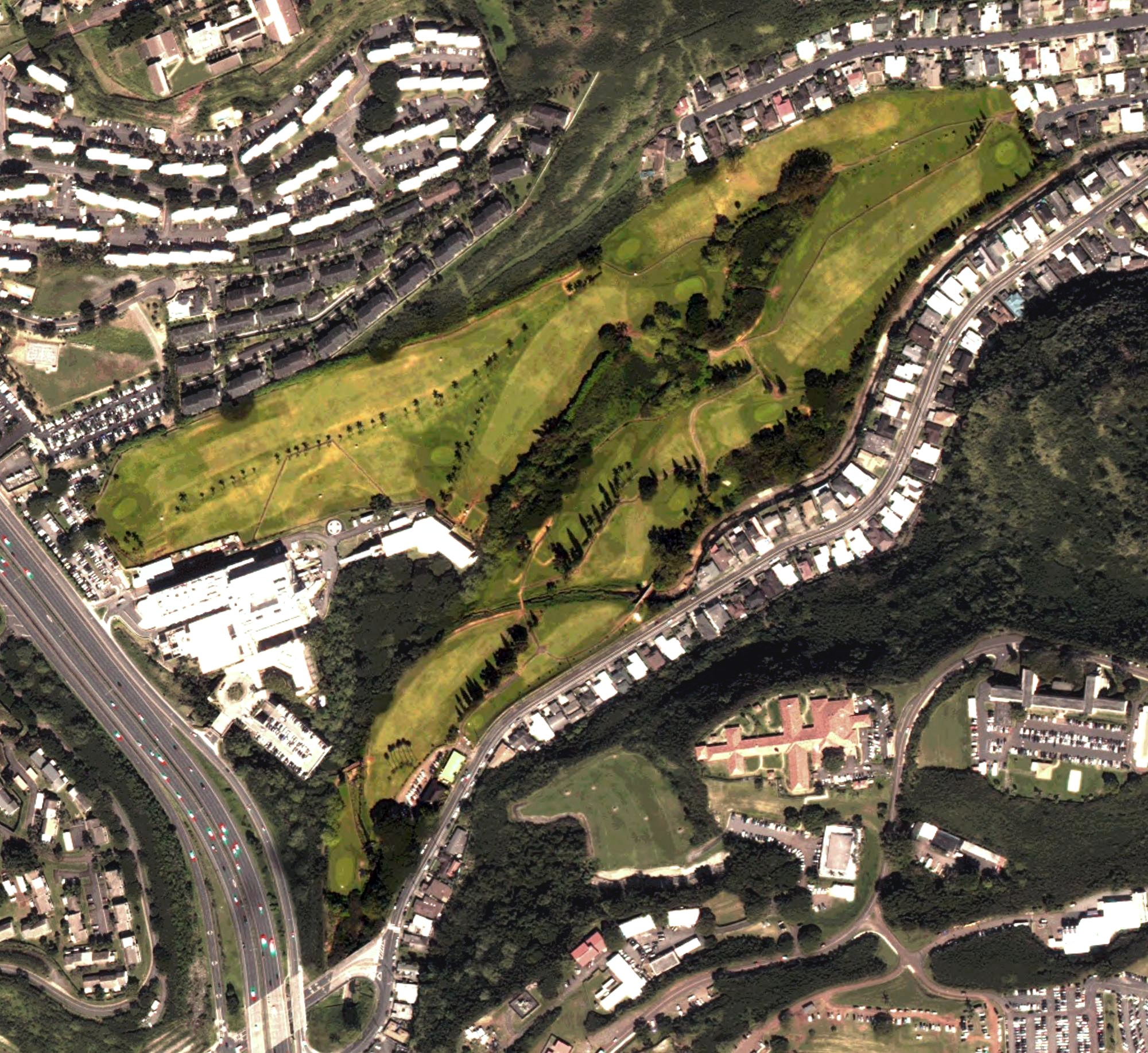 Aerial view of Moanalua Golf Club, HI