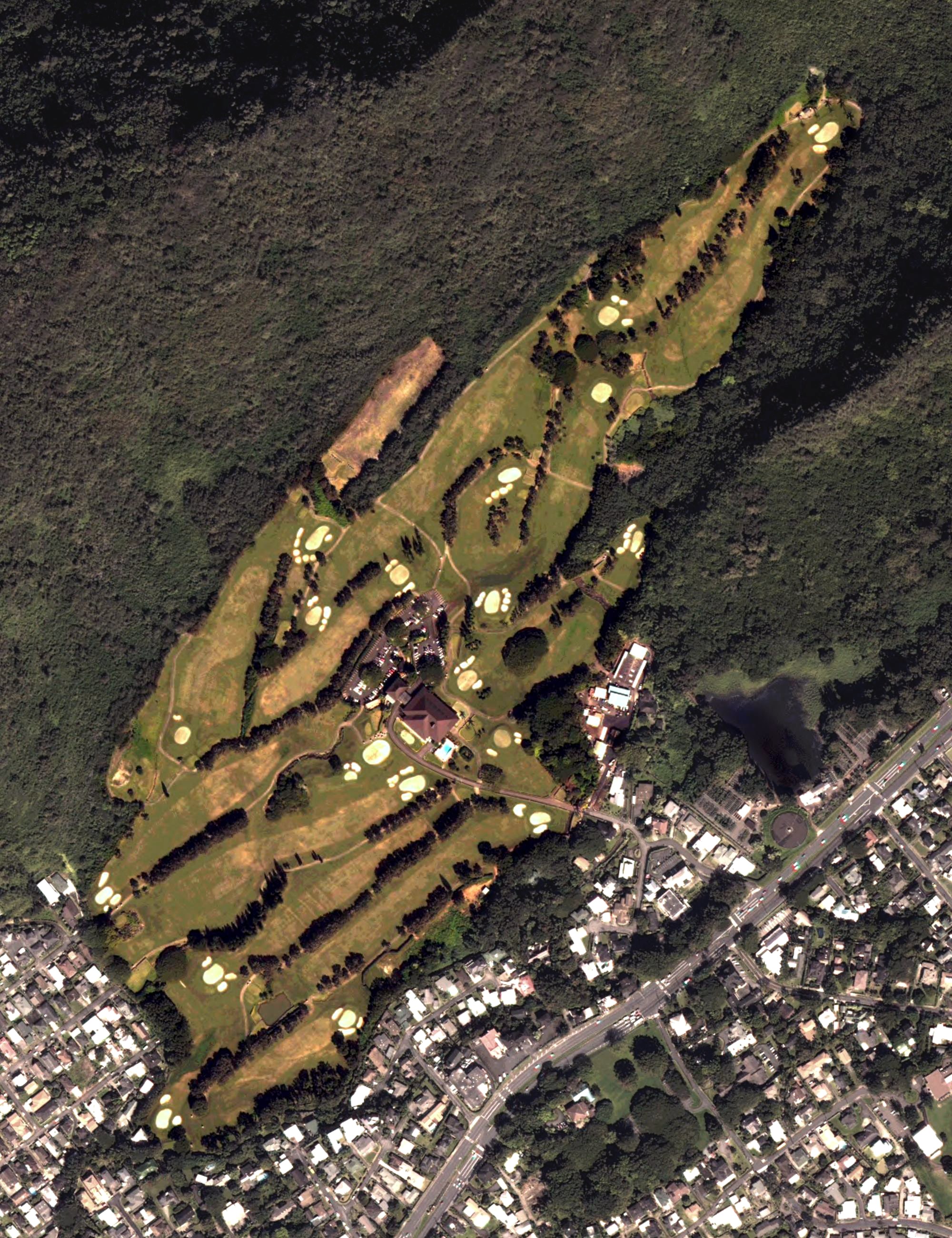 Aerial view of Oʻahu Country Club, HI