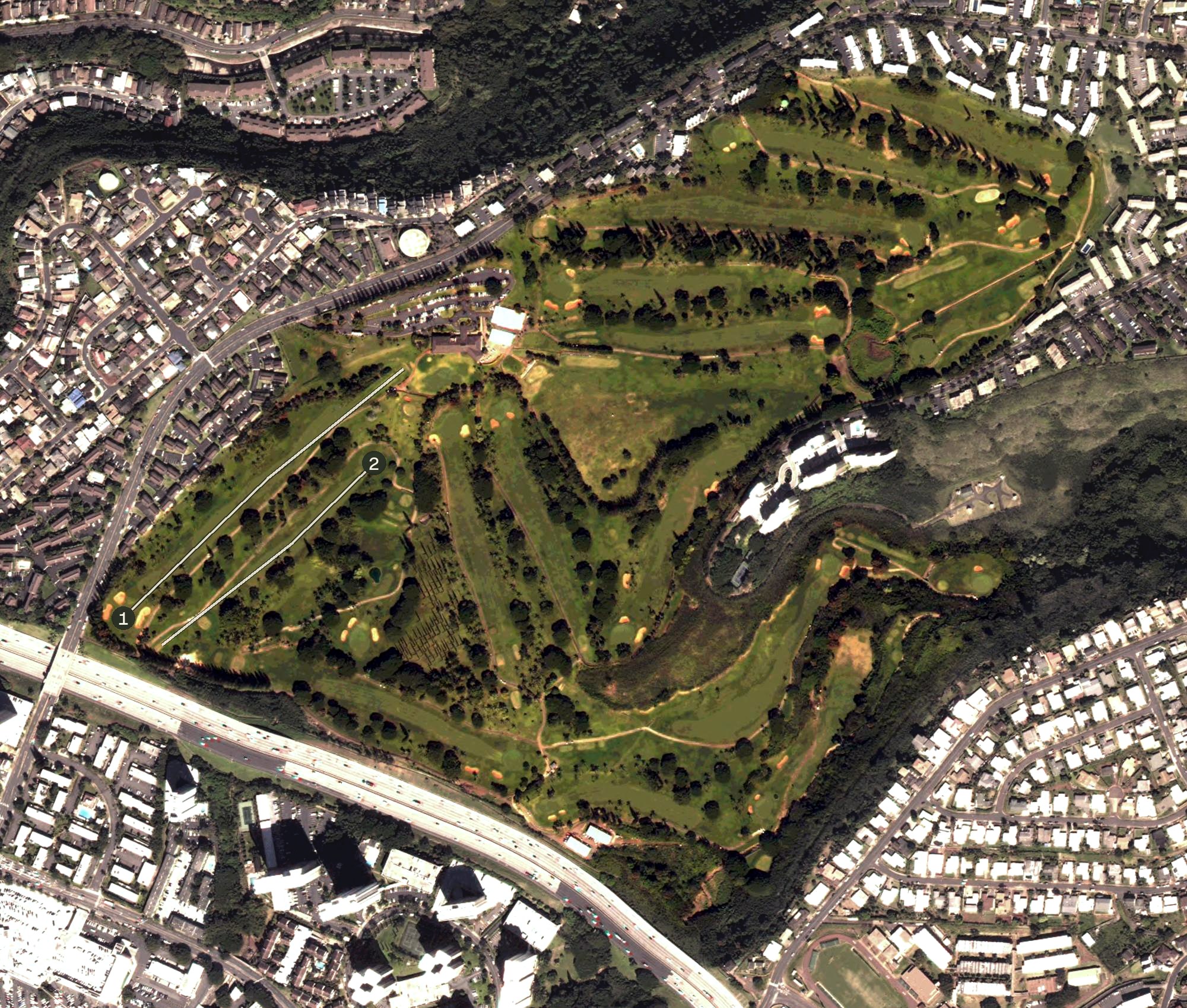 Aerial view of Pearl Country Club, HI