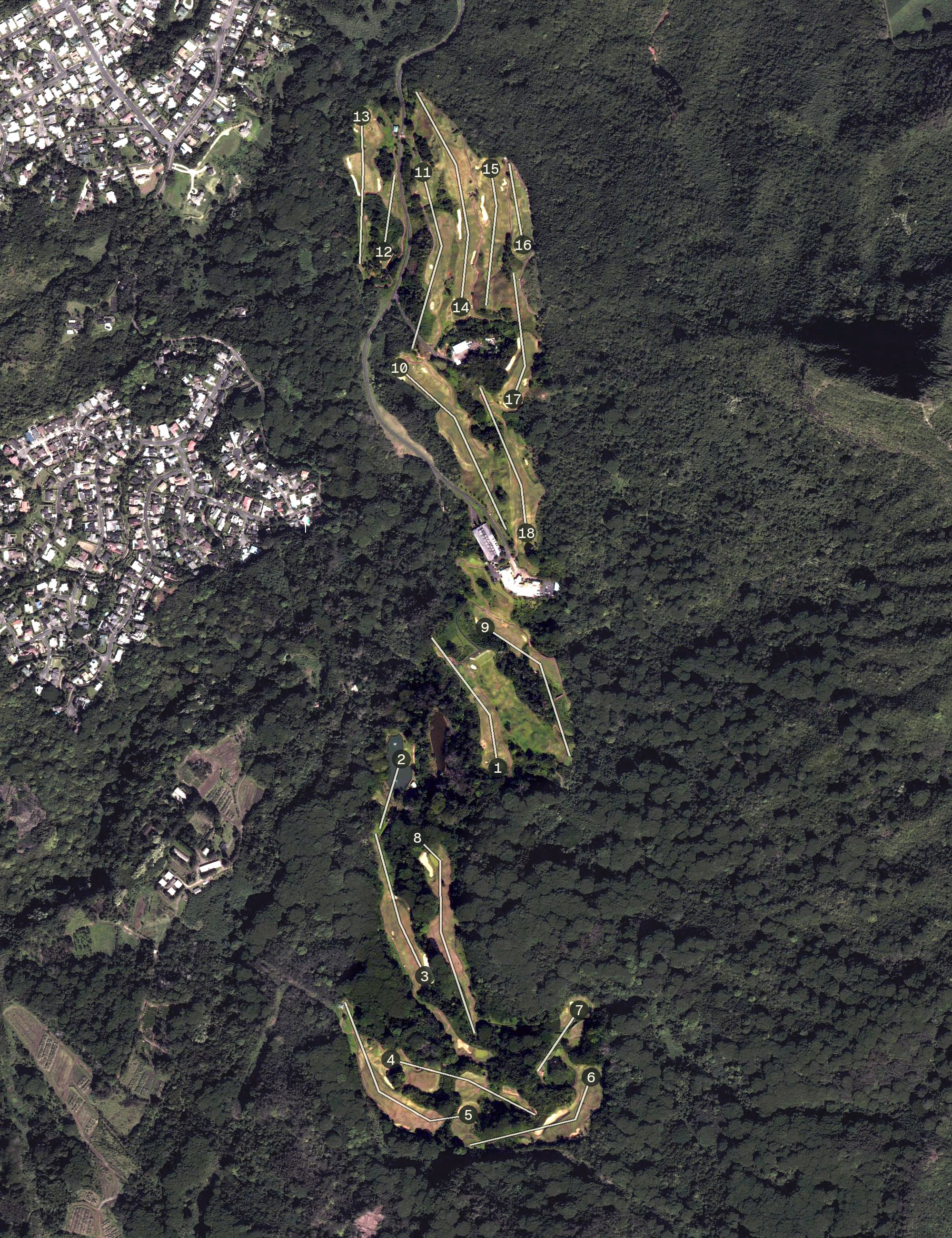 Aerial view of Royal Hawaiian Golf Club, HI