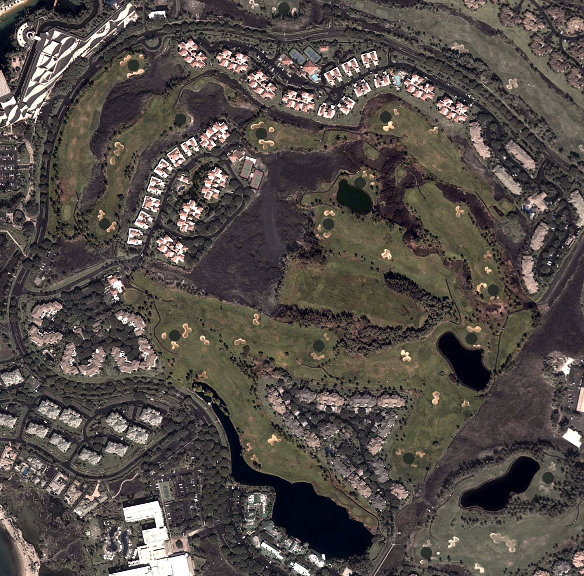 Aerial view of Waikoloa Beach Course, HI