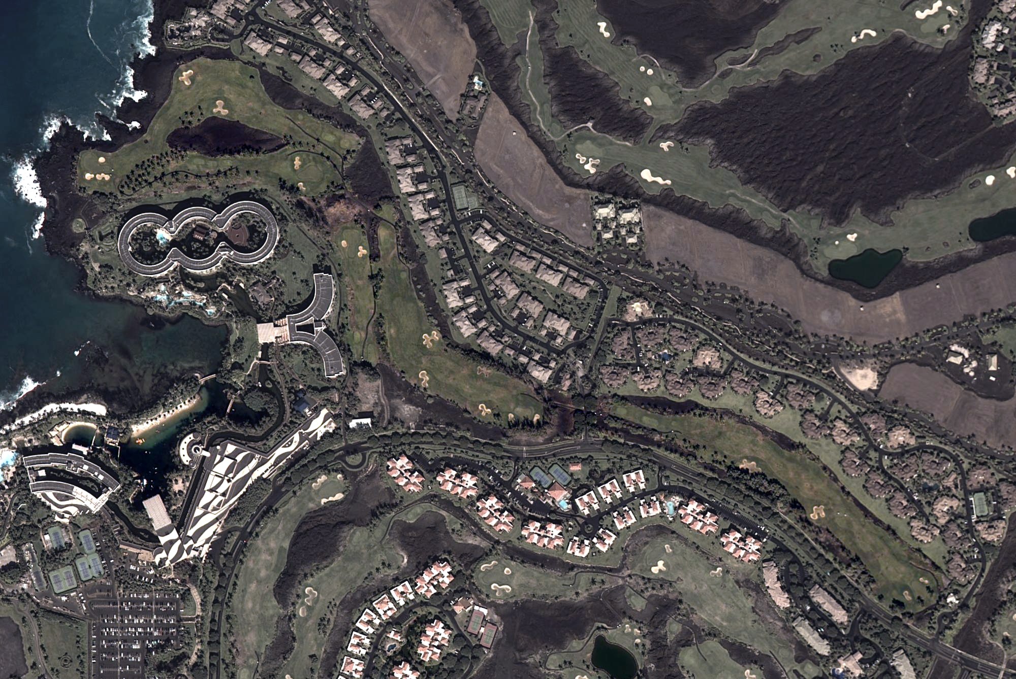Aerial view of Waikoloa Beach Course, HI