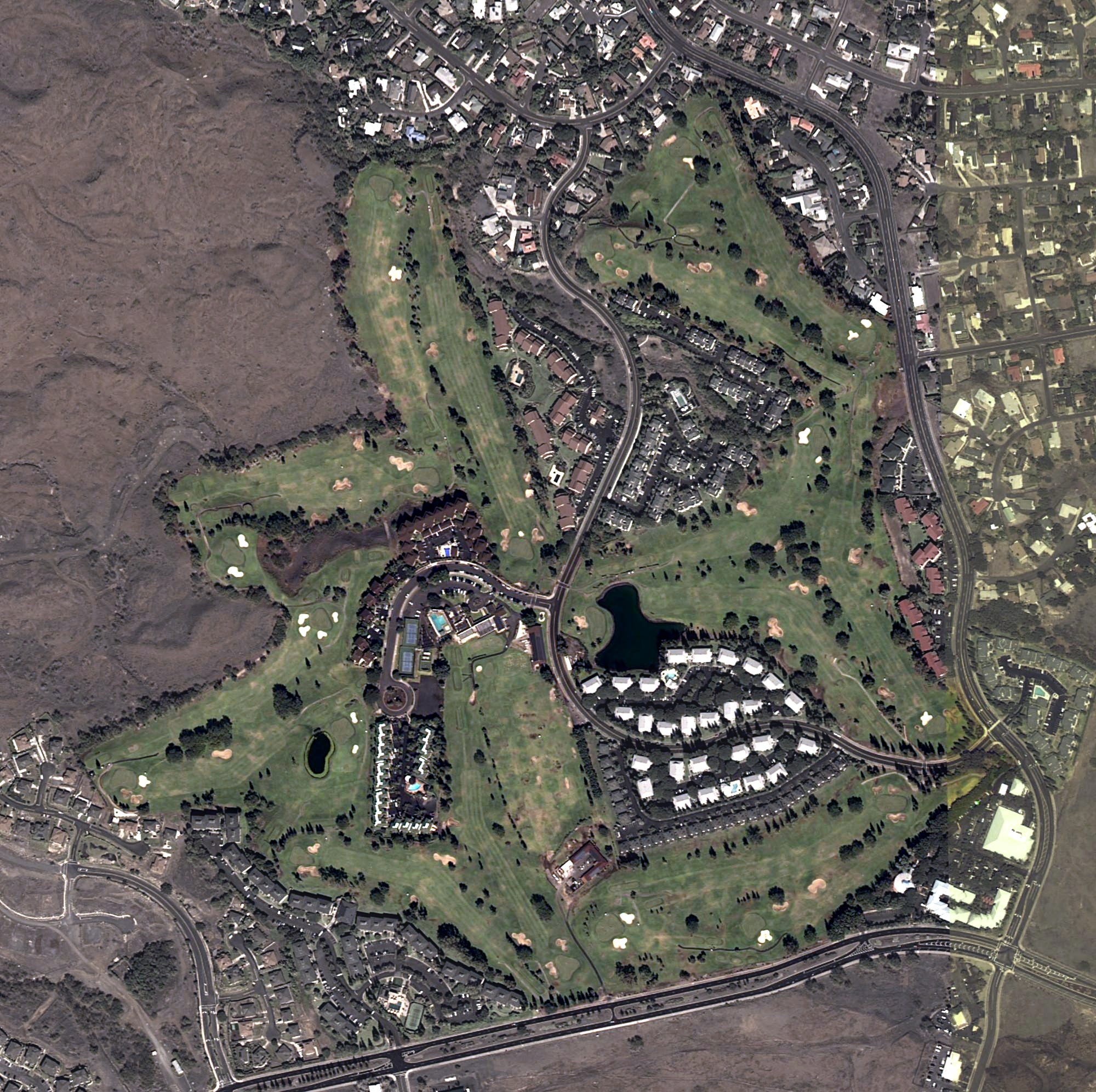 Aerial view of Waikoloa Village Golf Club, HI
