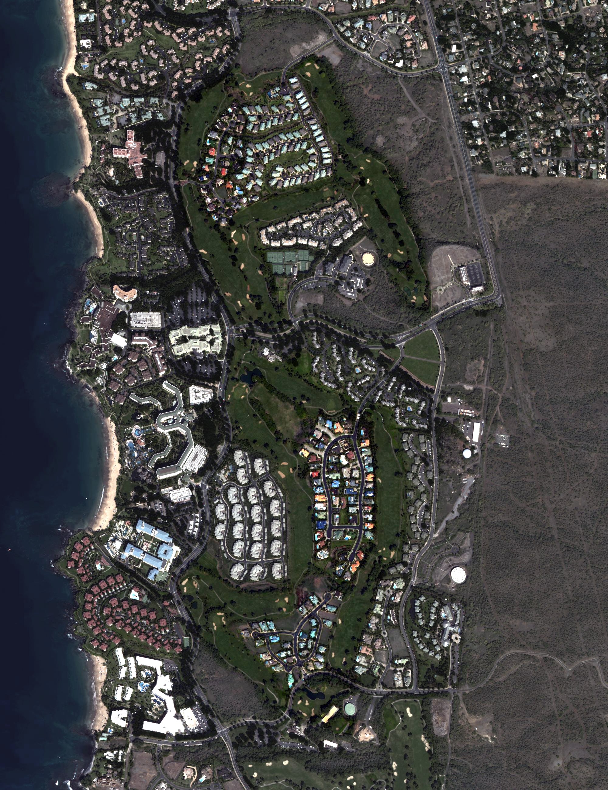 Aerial view of Wailea Blue Course, HI