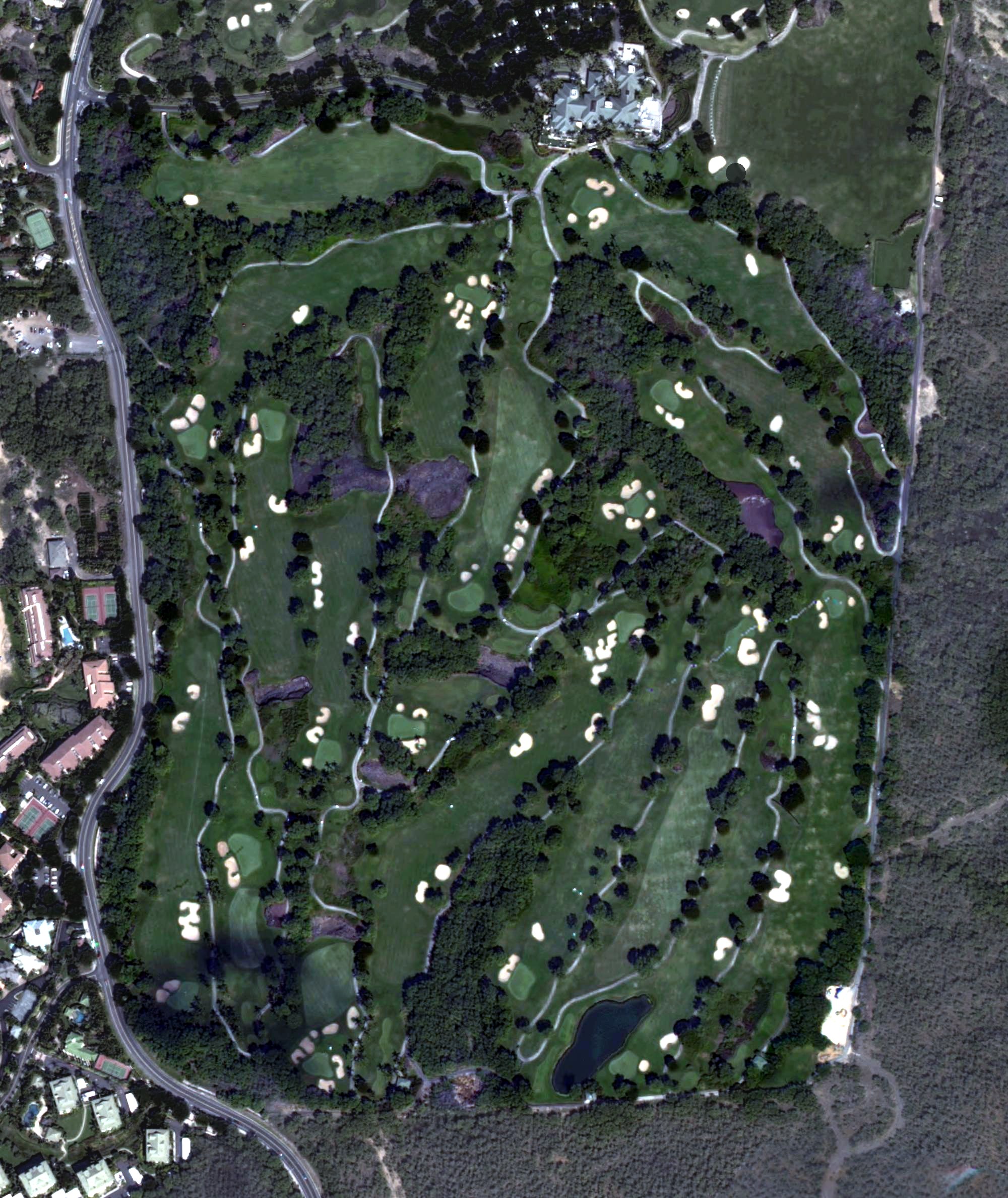 Aerial view of Wailea Gold Course, HI