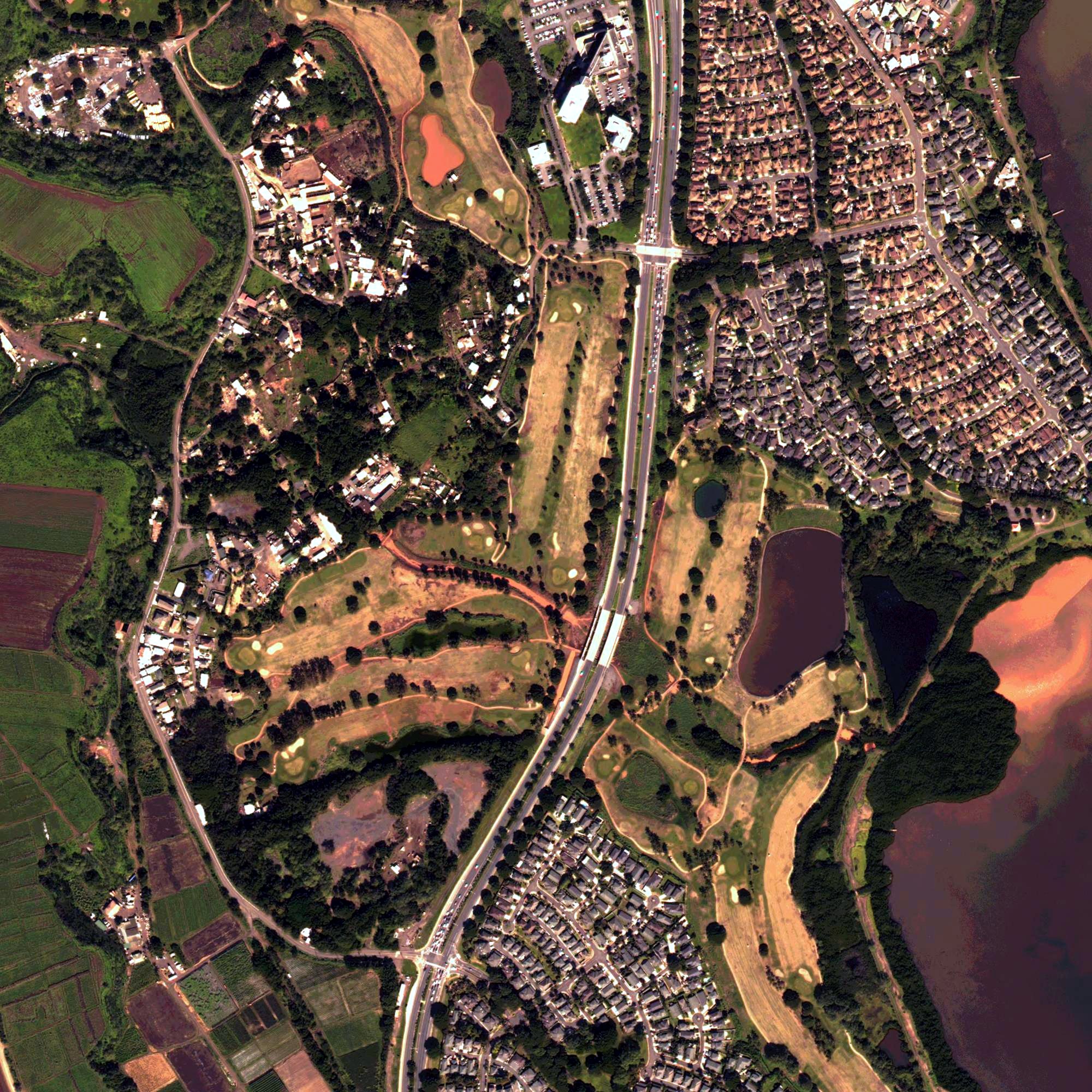 Aerial view of West Loch Golf Course, HI
