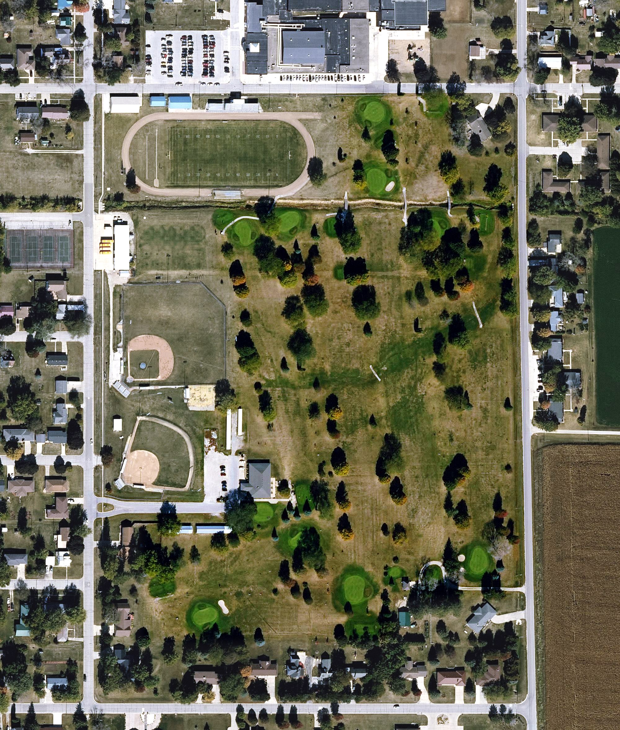 Aerial view of Ackley Country Club, IA