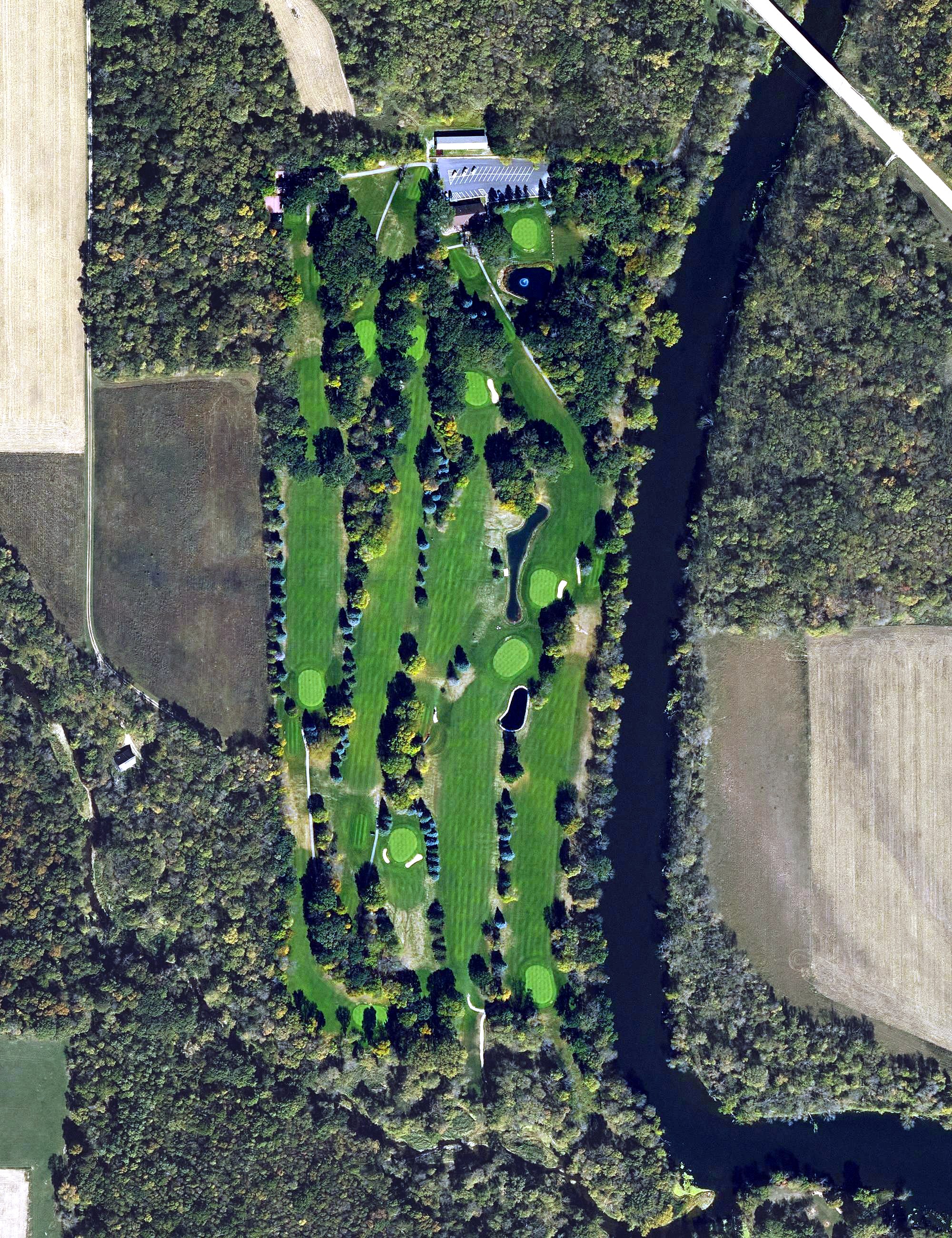 Aerial view of Acorn Park Golf Course, IA