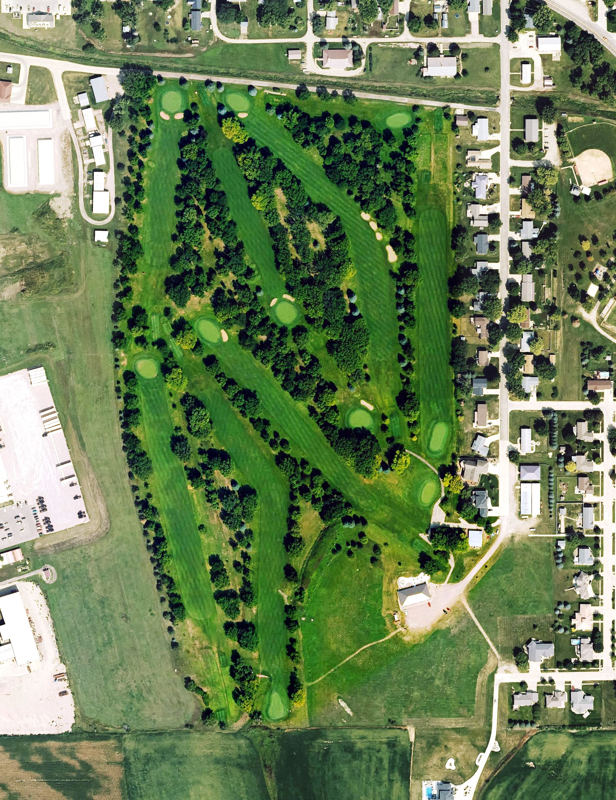 Aerial view of Akron Golf Club, IA