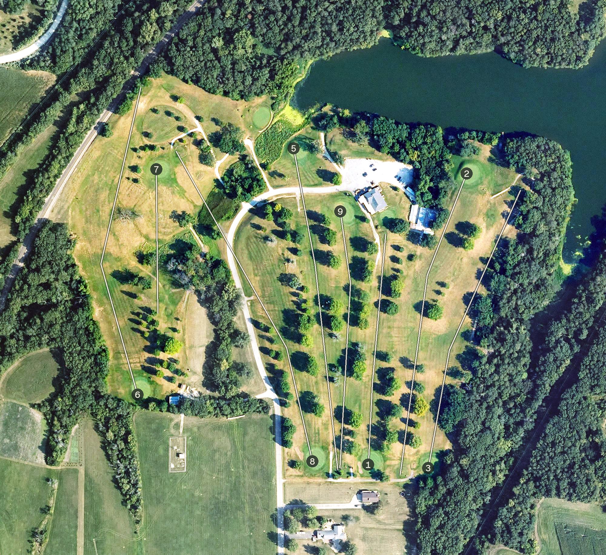 Aerial view of Albia Golf and Leisure, IA