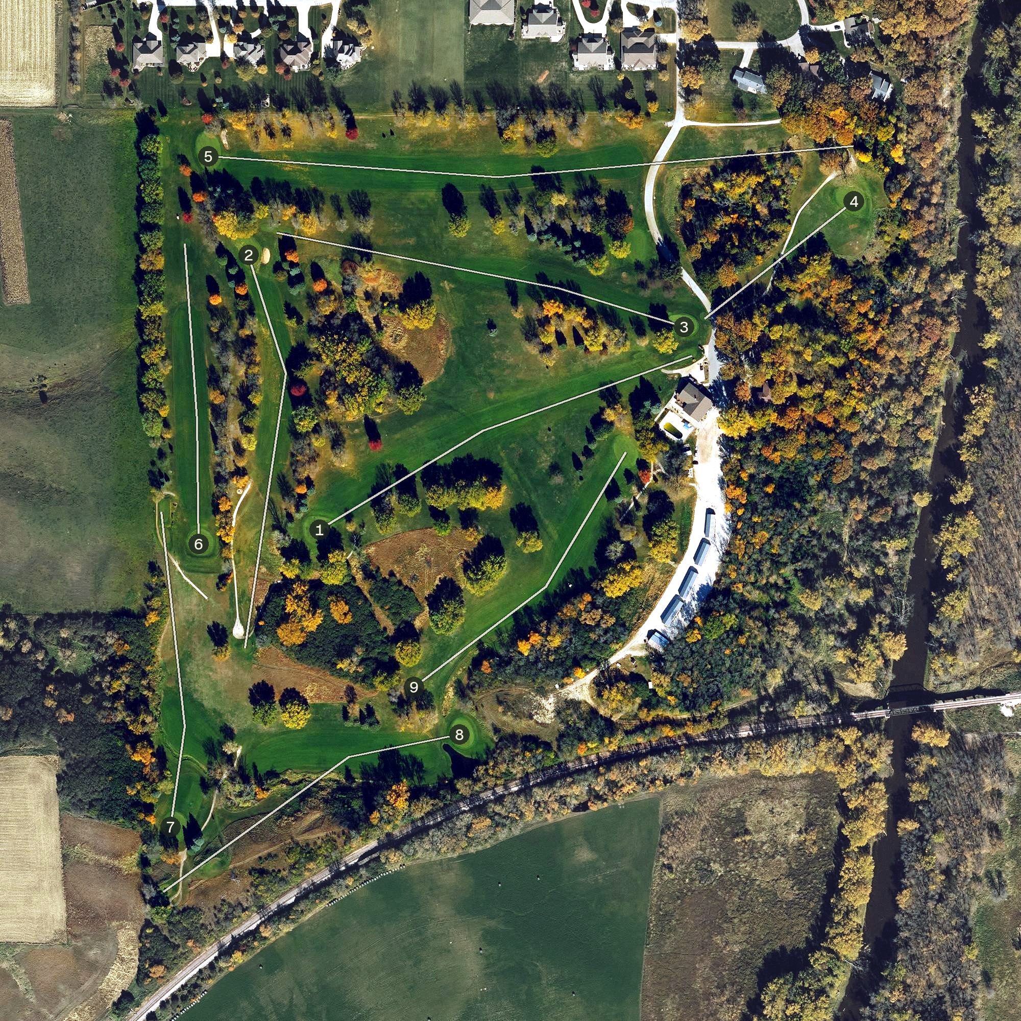 Aerial view of Algona Country Club, IA