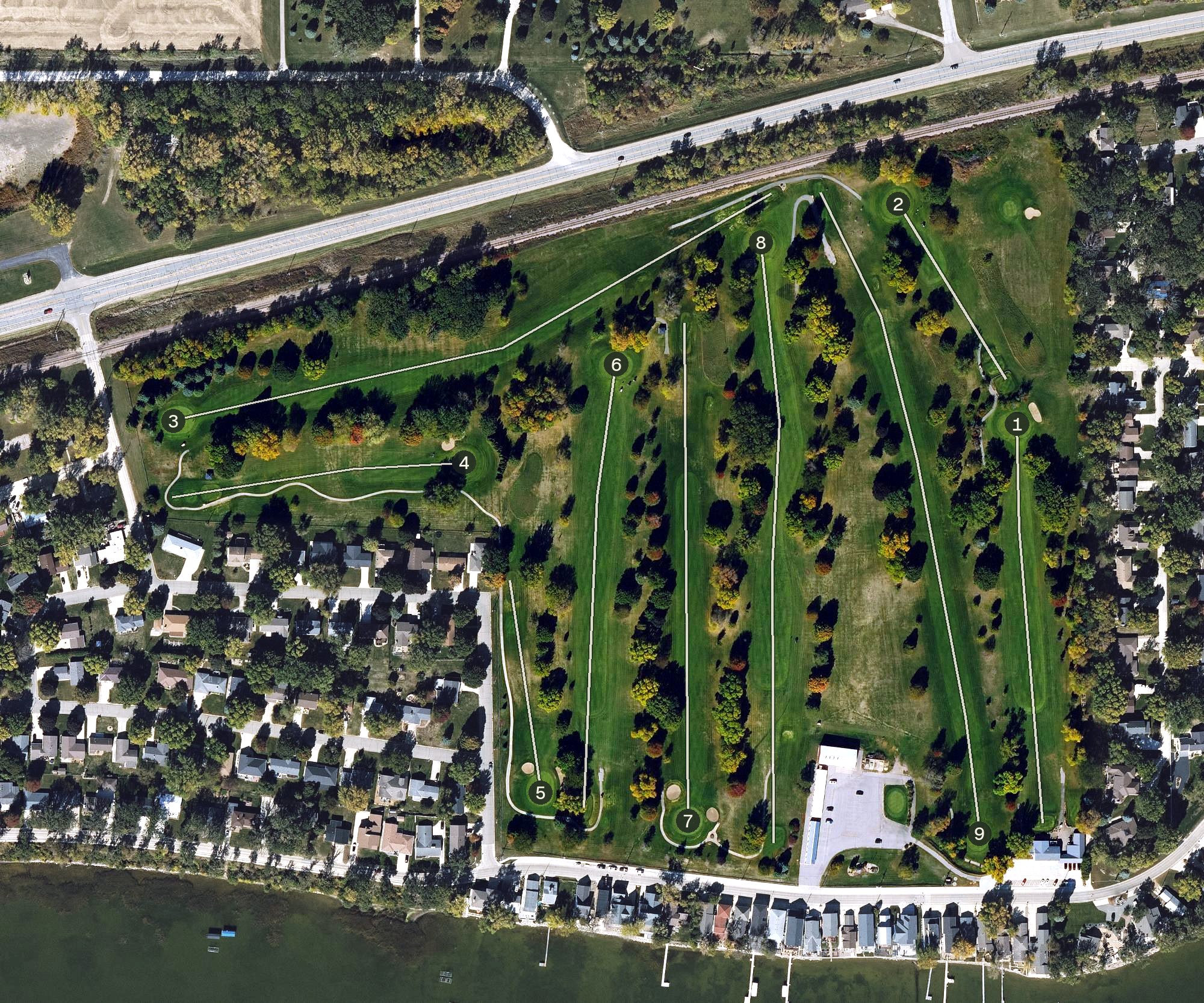 Aerial view of All Vets Golf Course, IA