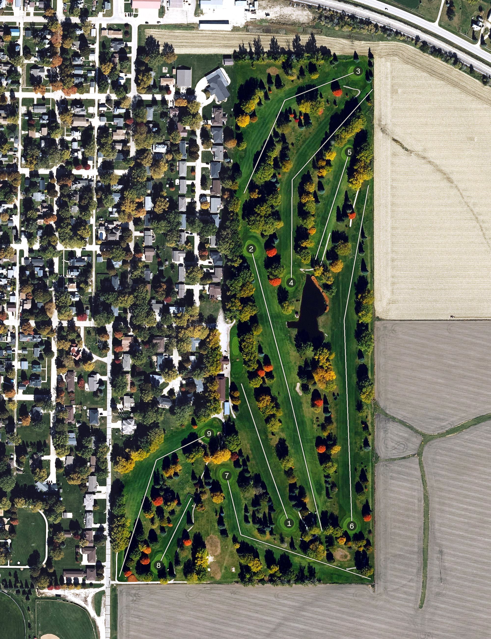 Aerial view of Alta Golf and Country Club, IA