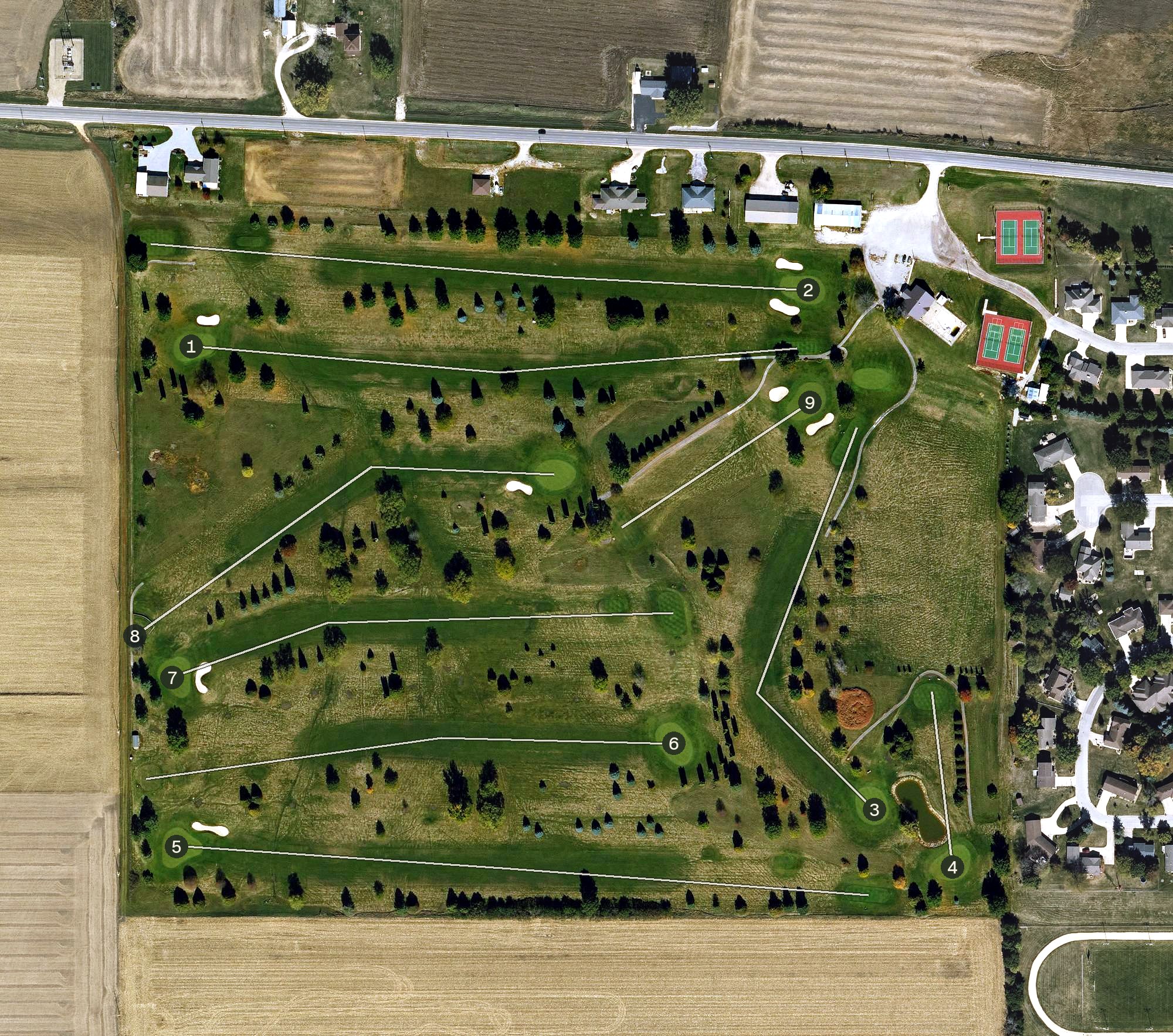Aerial view of Aplington Recreation Complex, IA