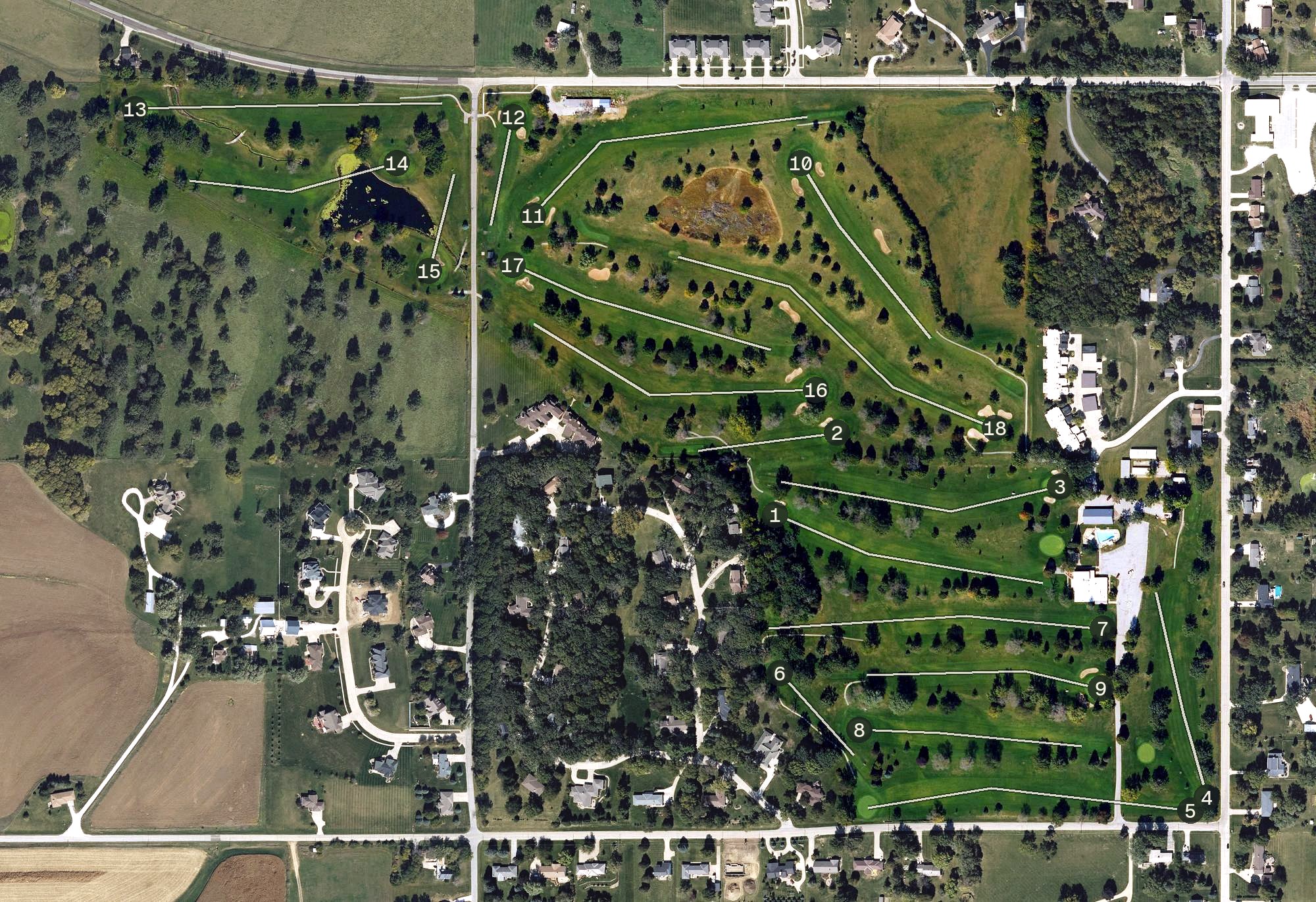 Aerial view of Atlantic Golf & Country Club, IA