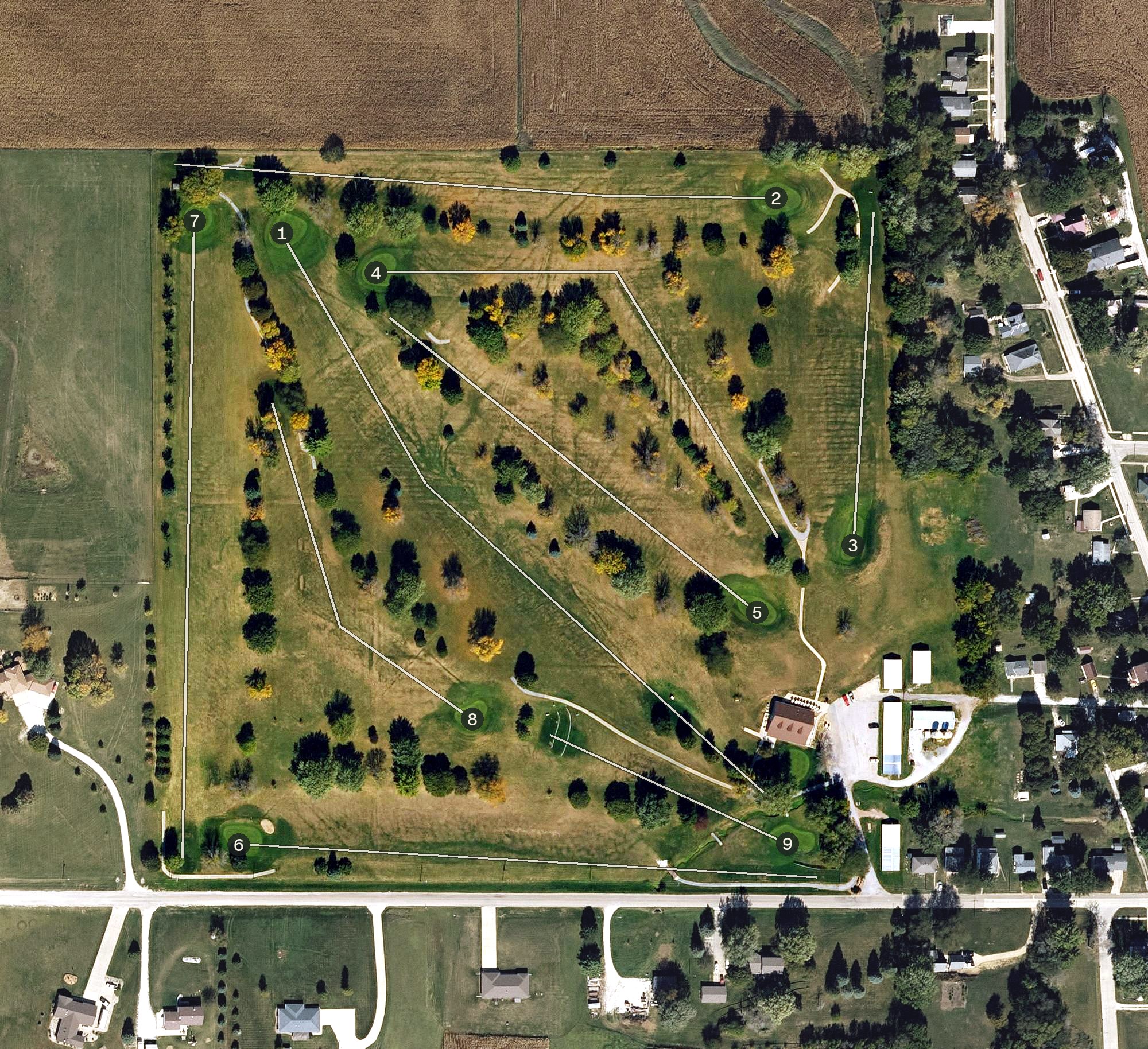 Aerial view of Audubon Golf and Country Club, IA
