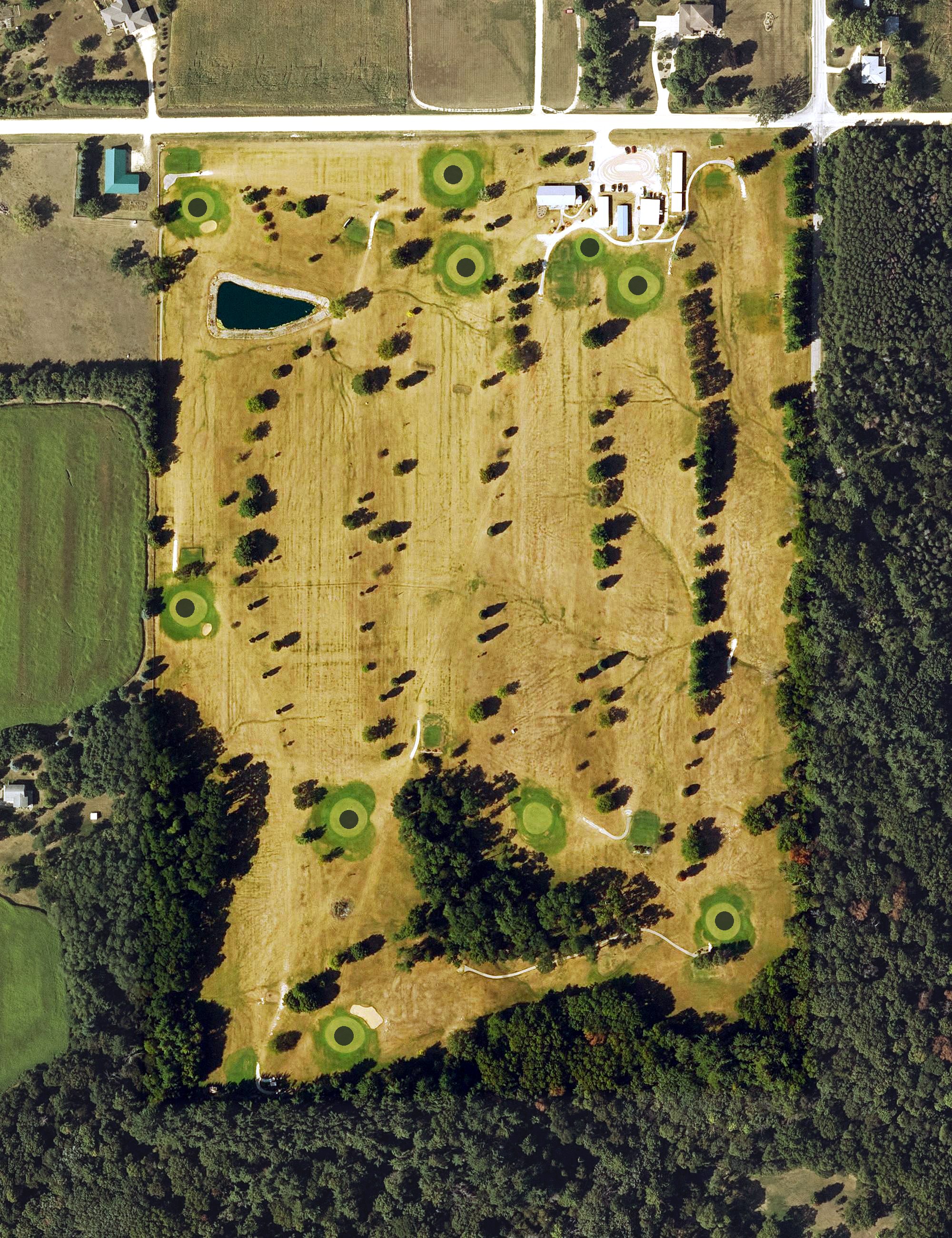 Aerial view of Backbone Golf and Country Club, IA