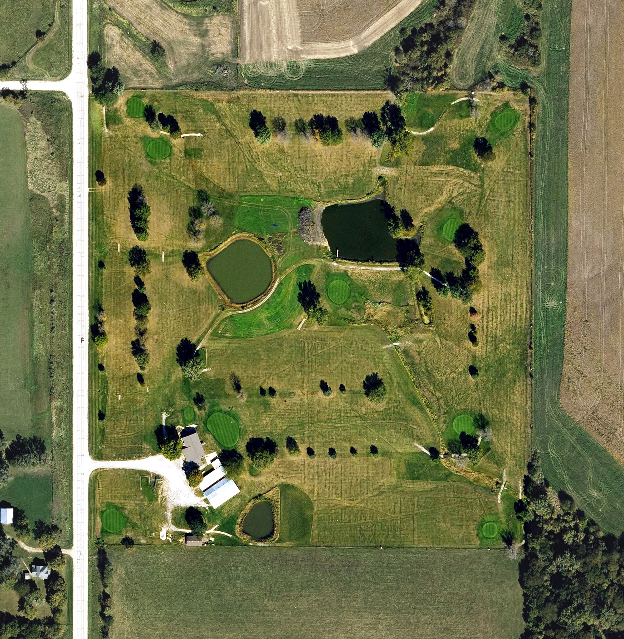 Aerial view of Bedford Golf Course, IA
