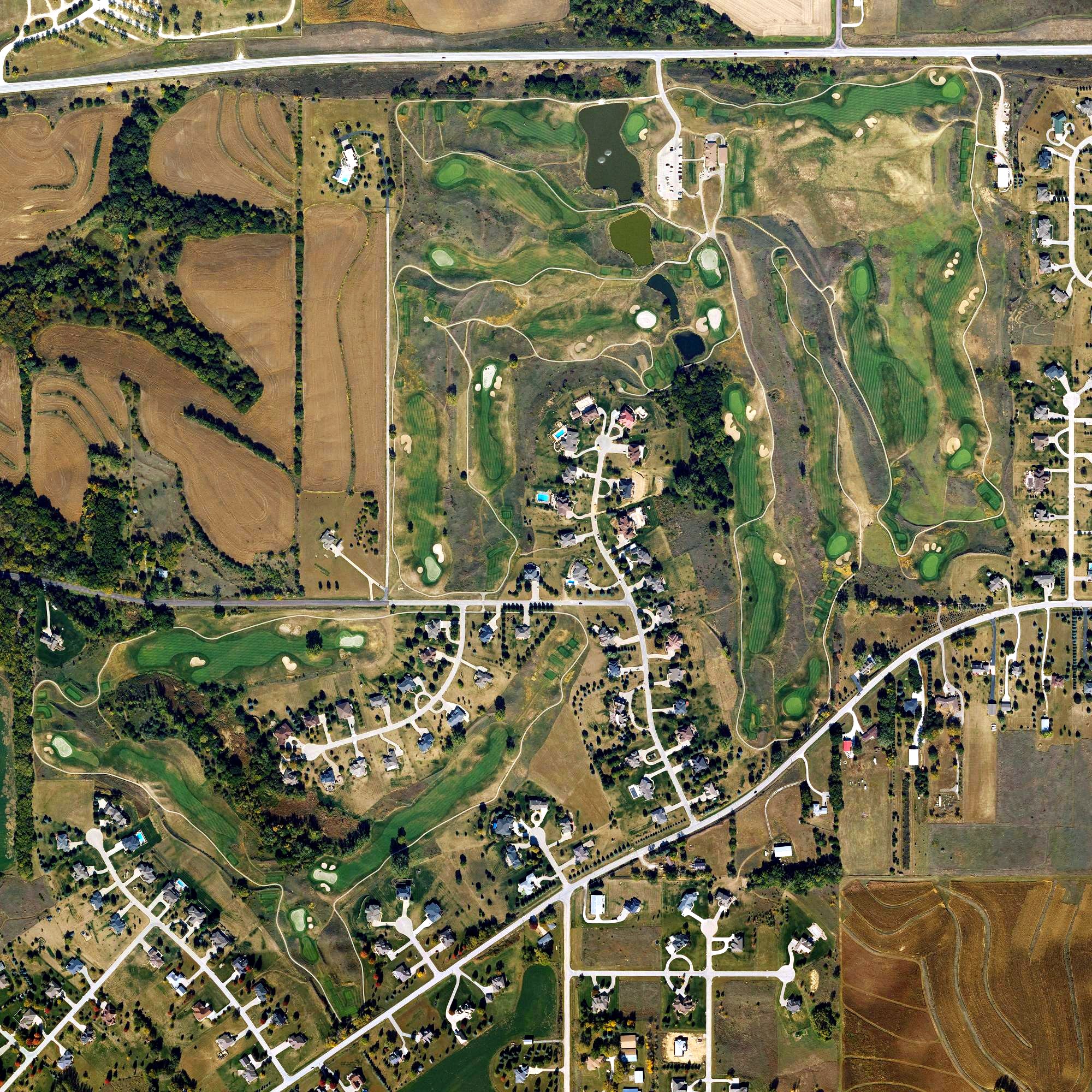 Aerial view of Bent Tree Golf Club, IA