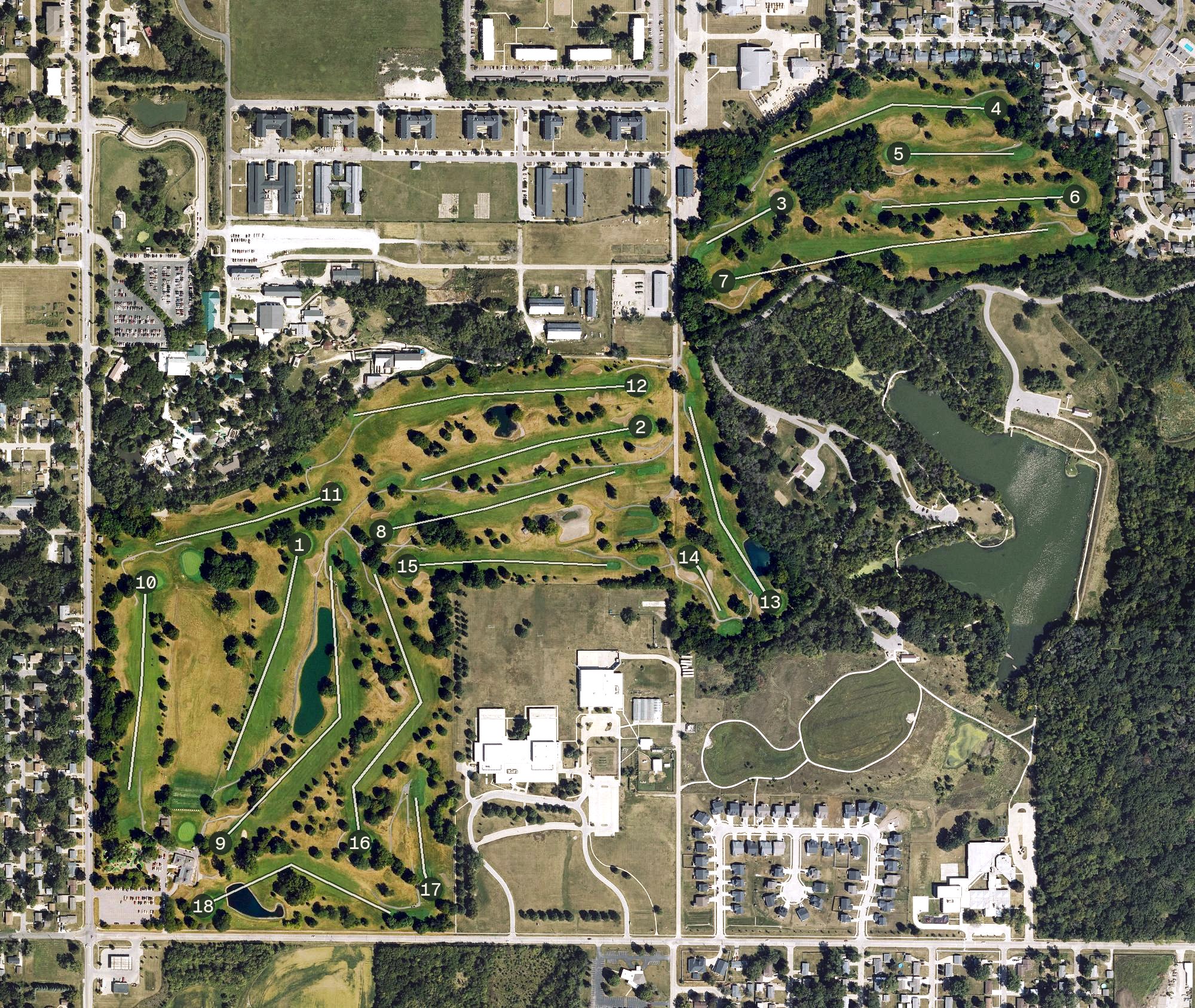 Aerial view of Blank Park Golf Course, IA