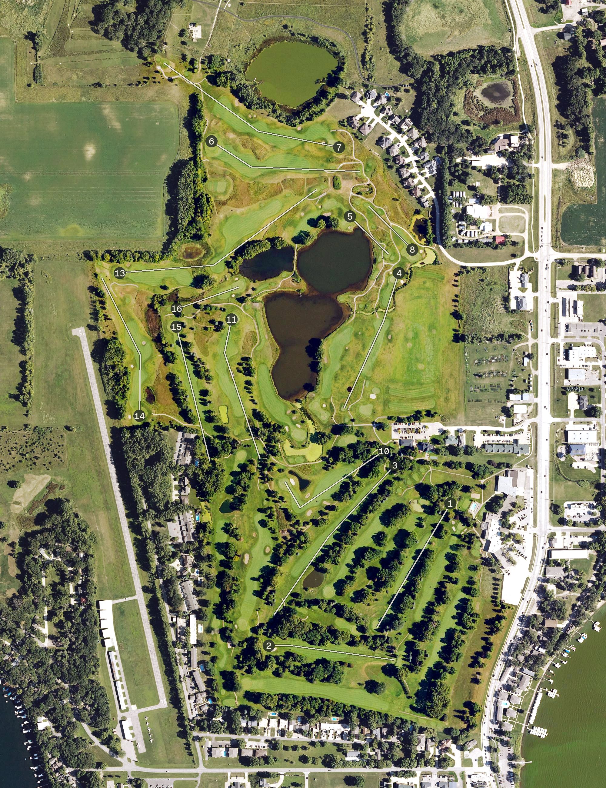 Aerial view of Brooks Golf Club, IA