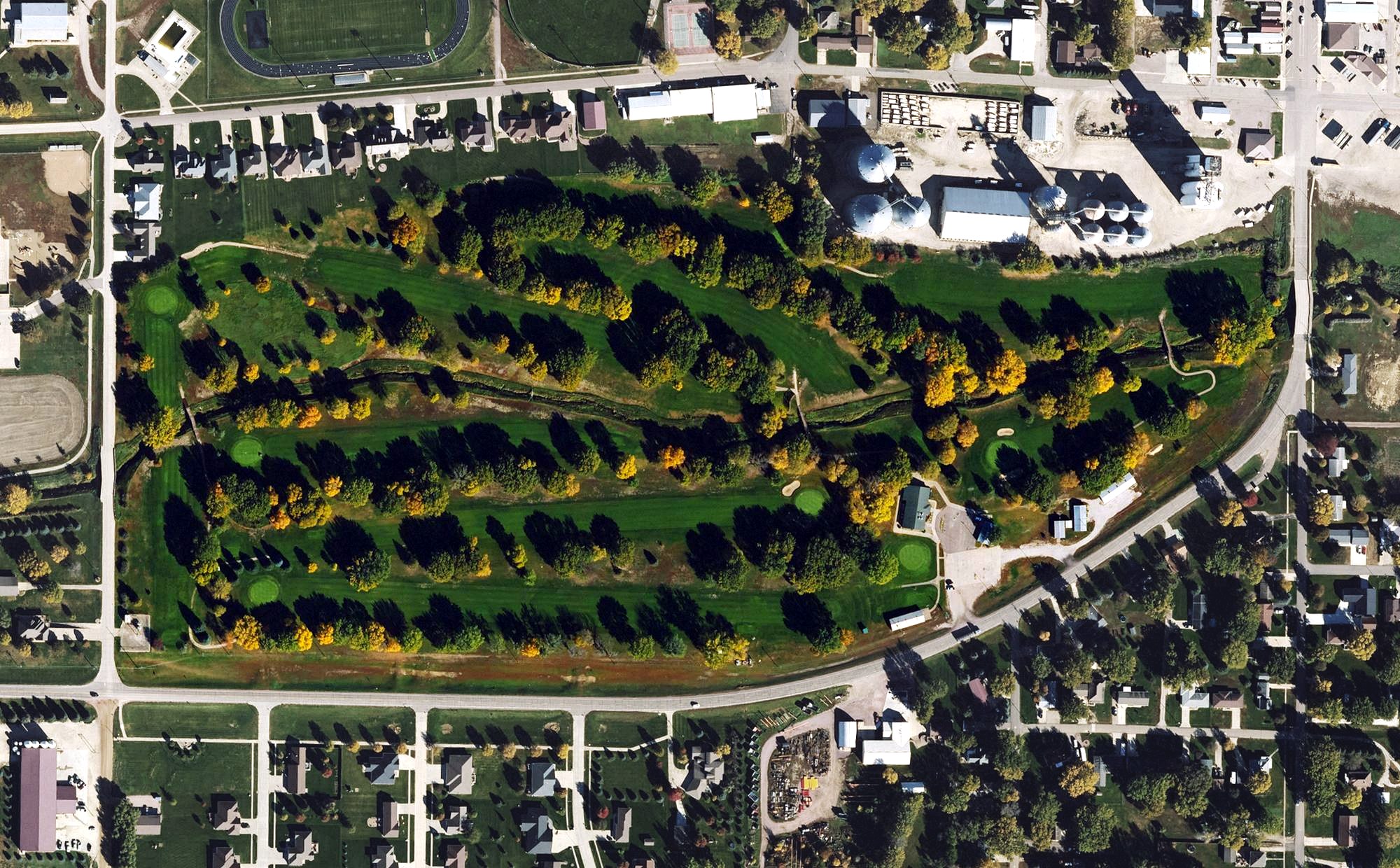 Aerial view of Brookside Golf Club, IA