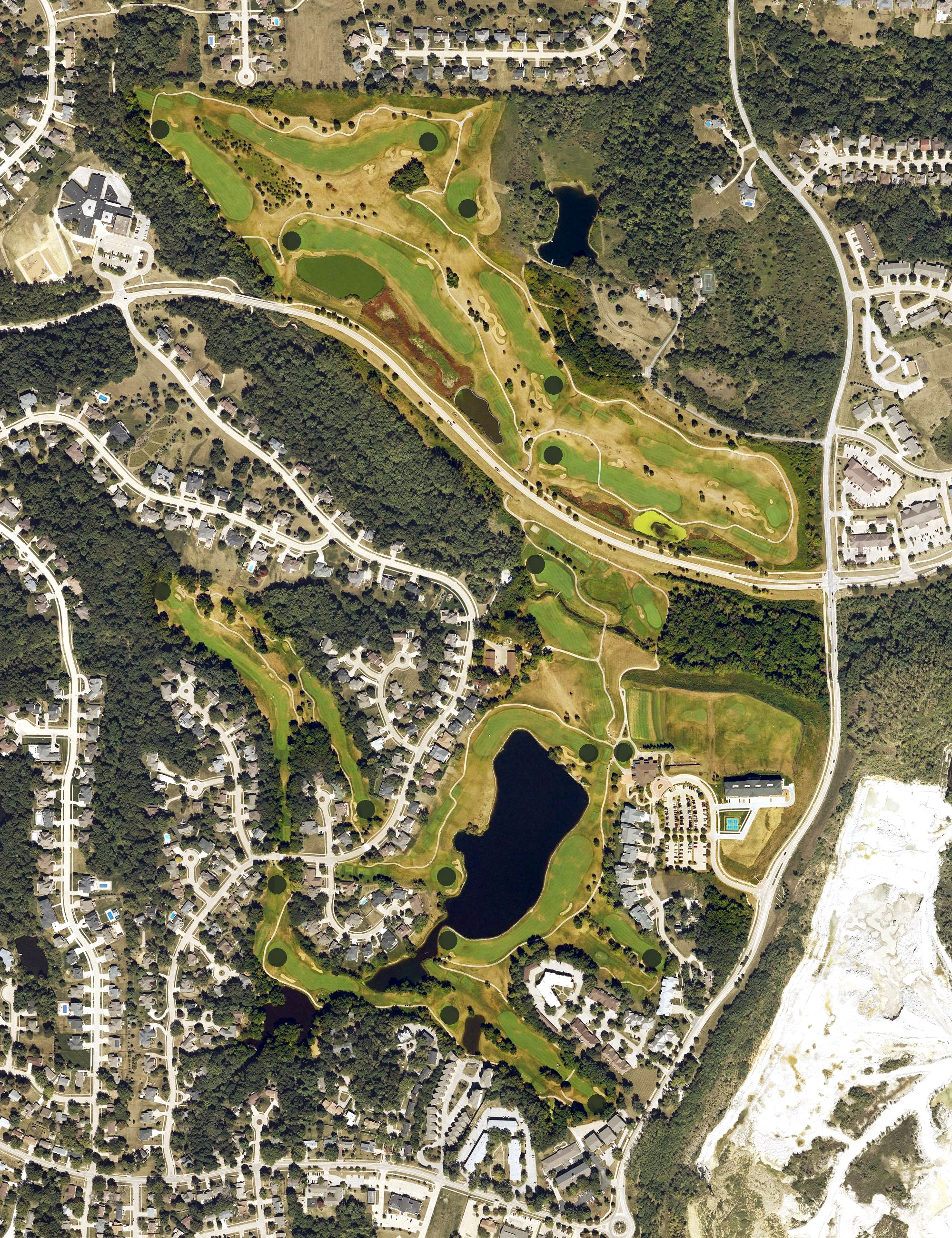 Aerial view of Brown Deer Golf Club, IA