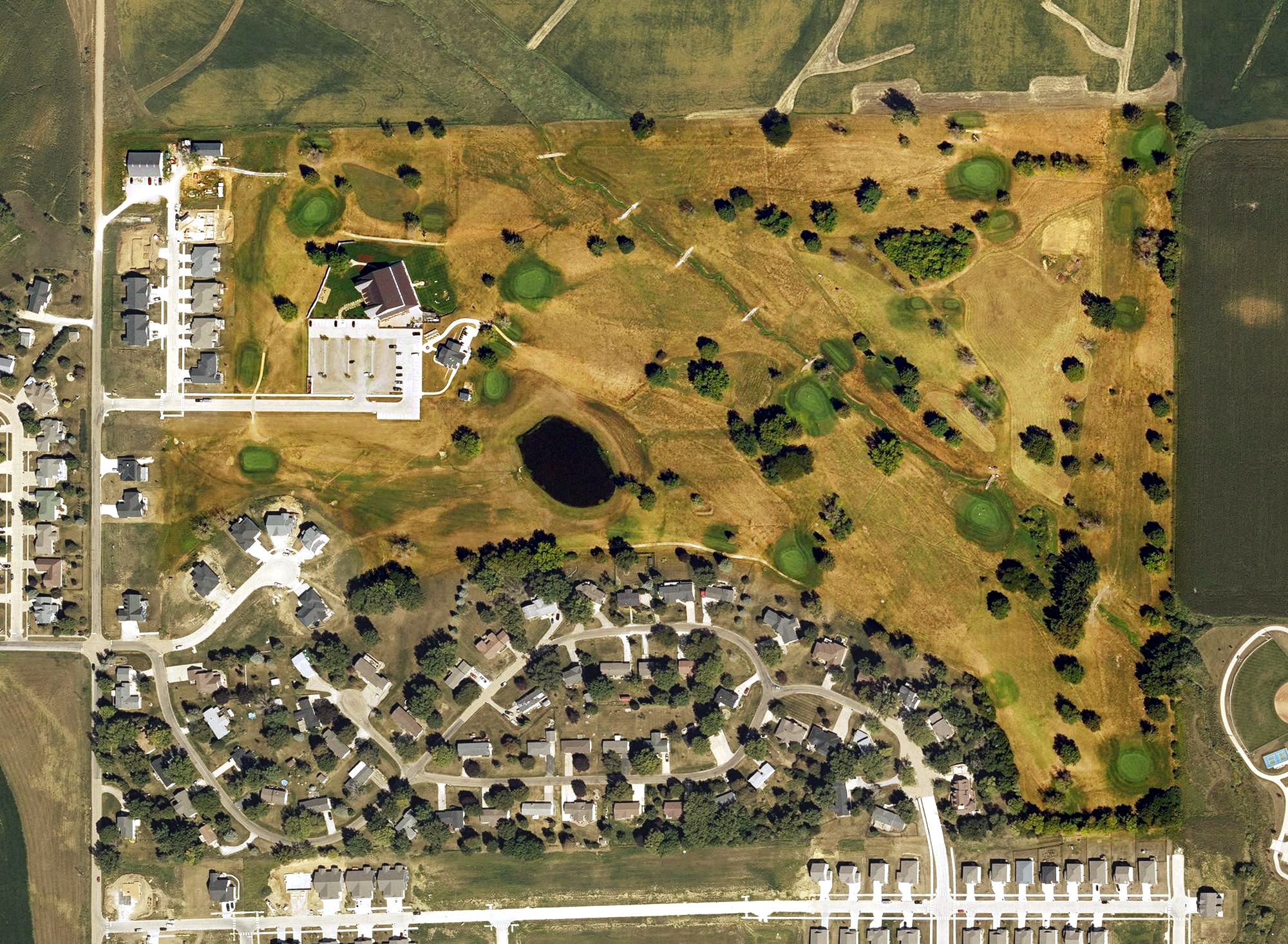 Aerial view of Cedars Edge Golf Course, IA