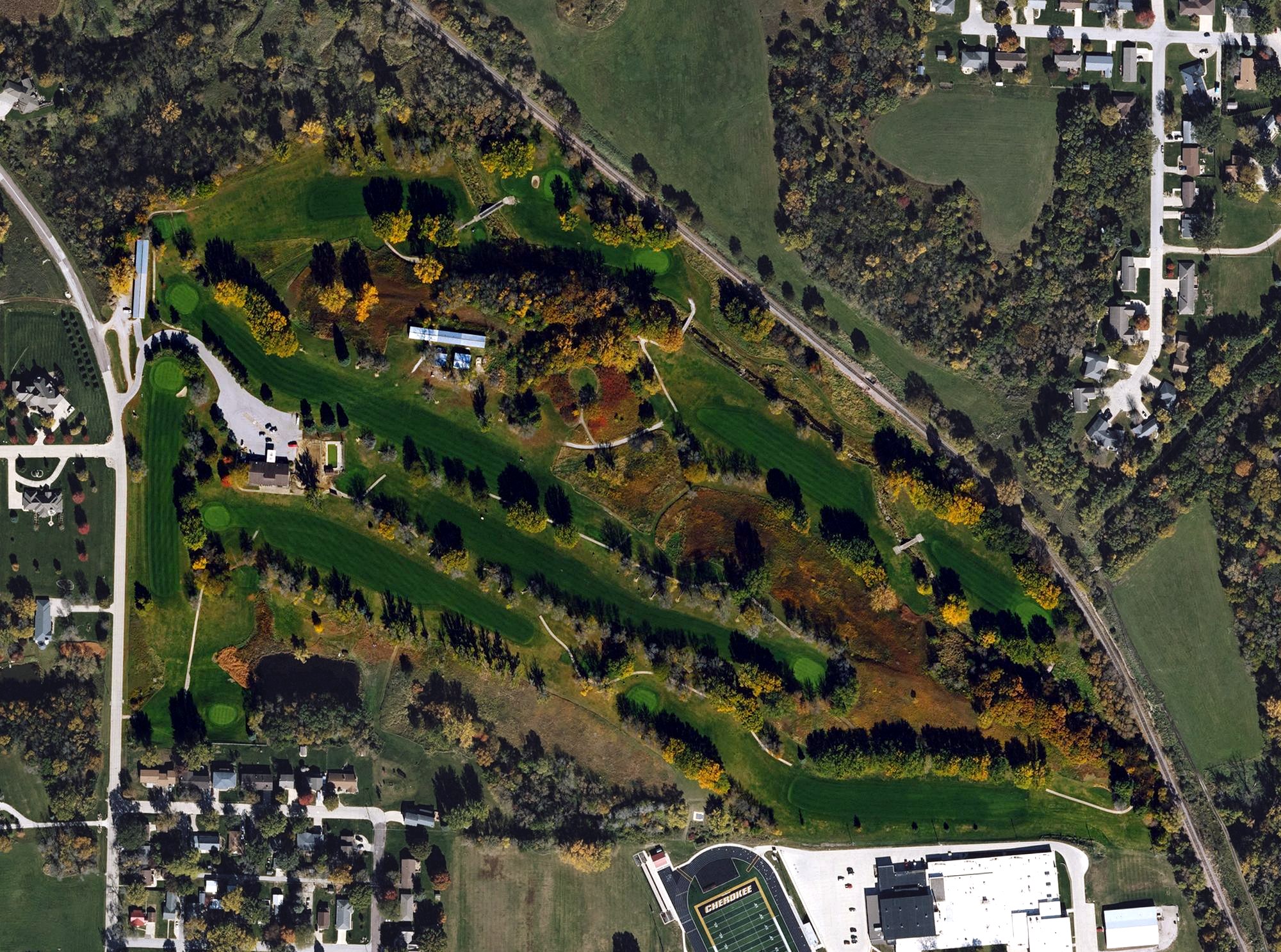 Aerial view of Cherokee Golf and Country Club, IA