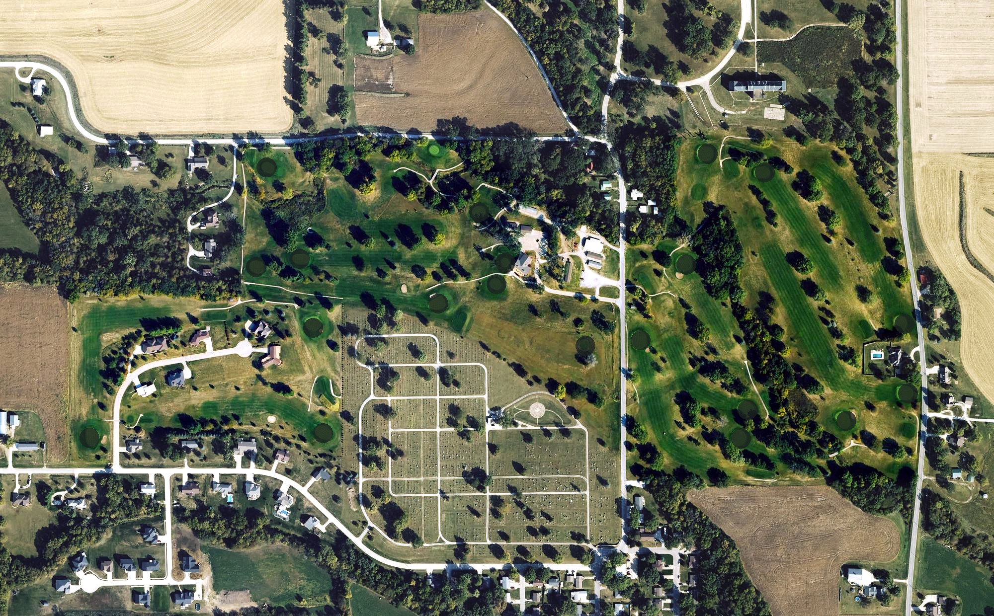 Aerial view of Clarinda Country Club, IA