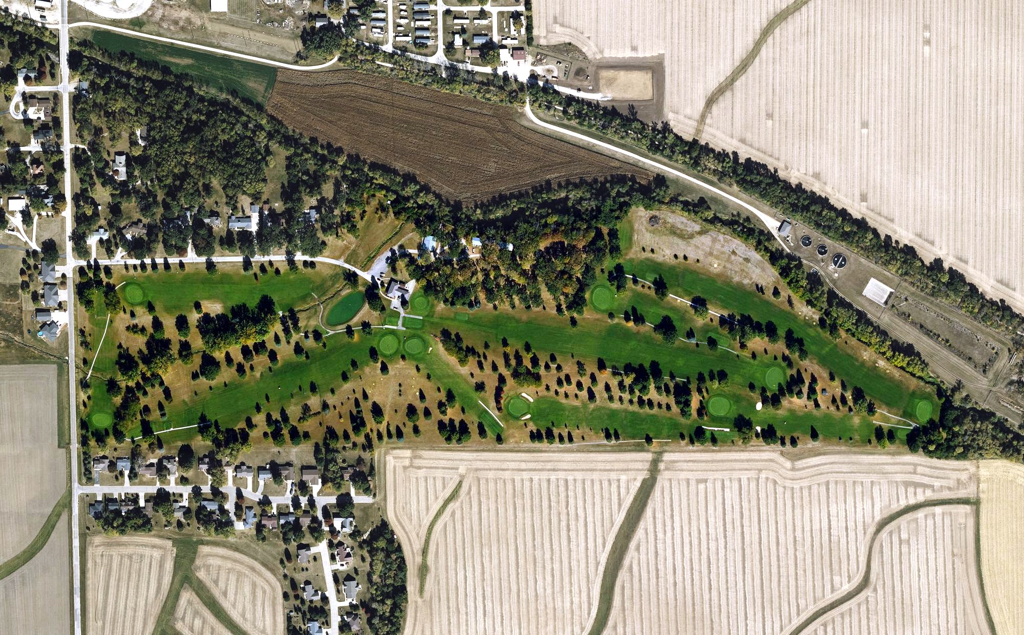 Aerial view of Conrad Golf Course, IA