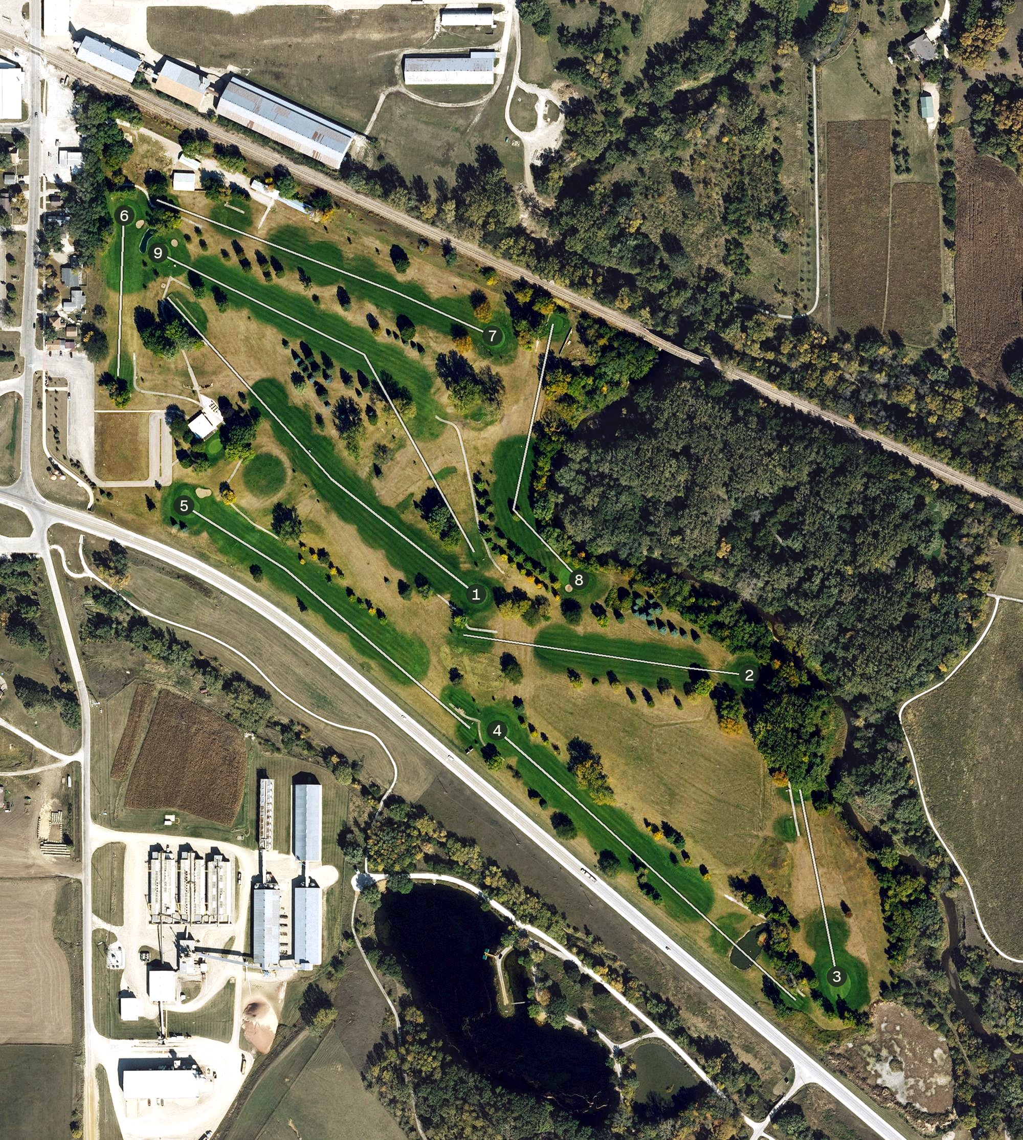 Aerial view of Coon Rapids Country Club, IA