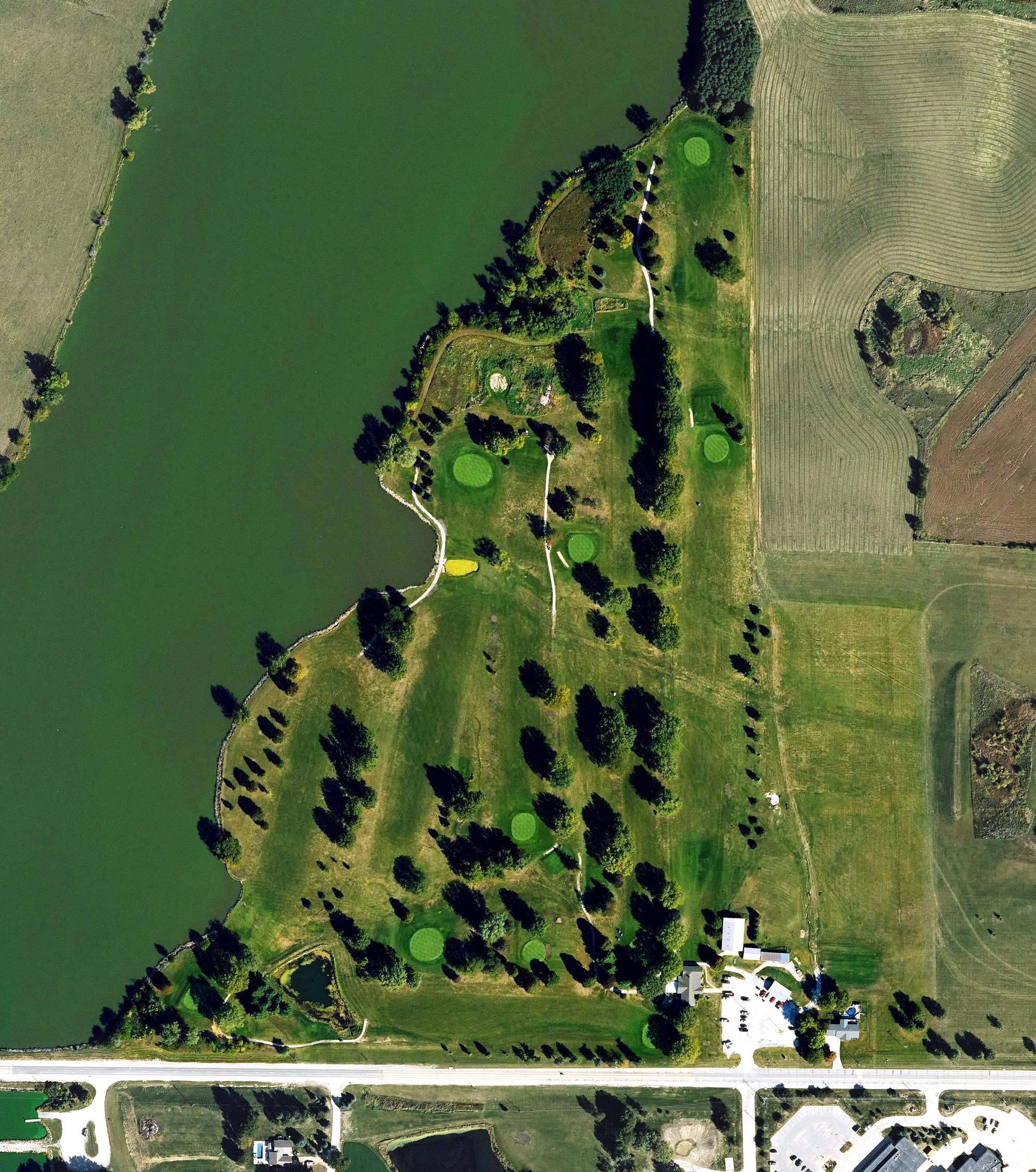 Aerial view of Crestmoor Golf Club, IA