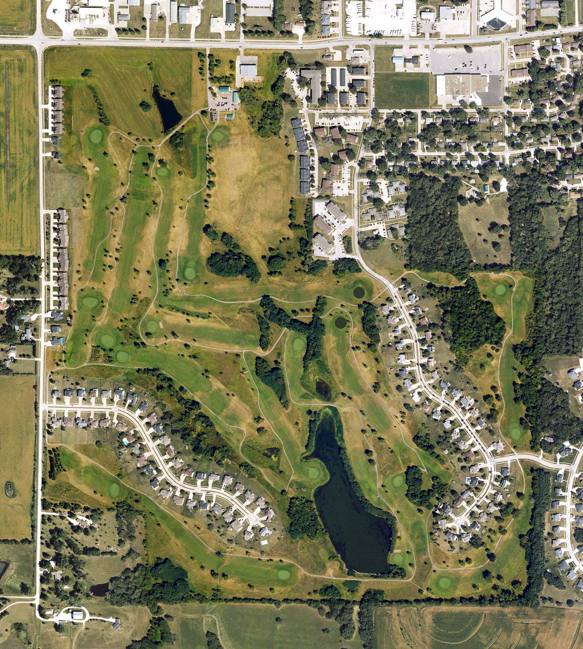 Aerial view of Deer Run Golf Course, IA